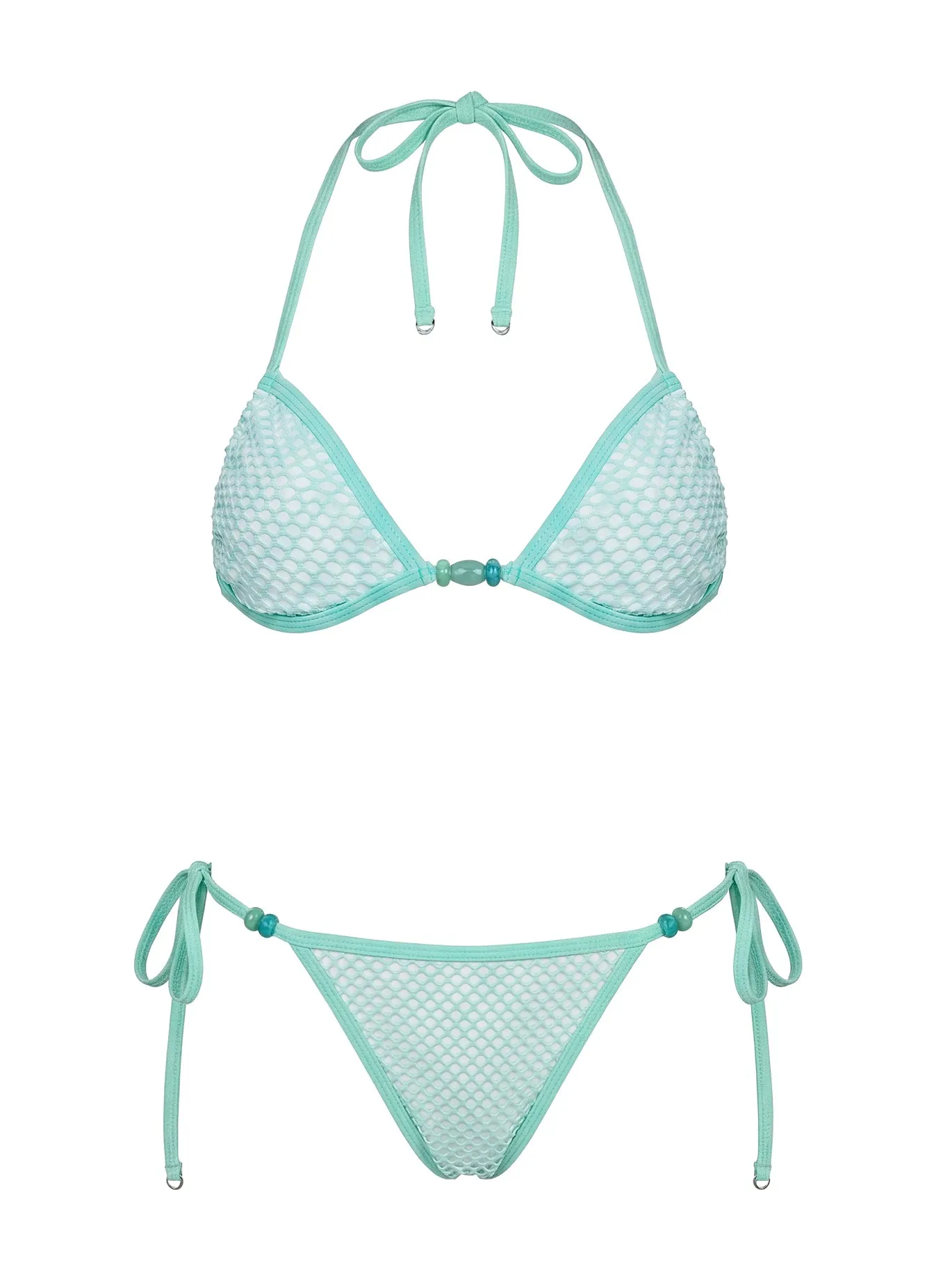 Poolside Only Bead Detail Bikini Top Green sold by Princess Polly product image thumbnail 5