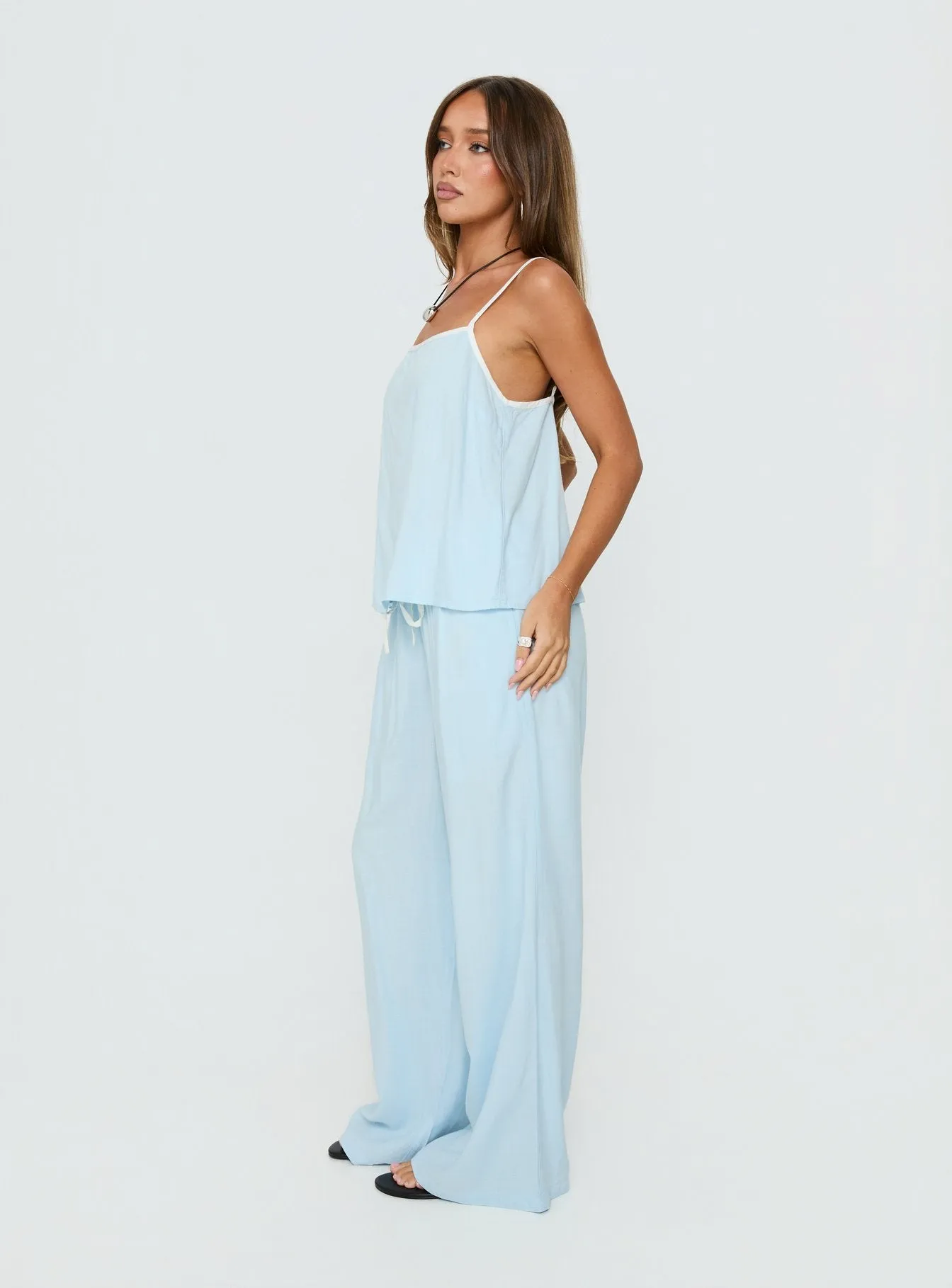 Nolei Contrast Pants Set Blue / White sold by Princess Polly product image thumbnail 3
