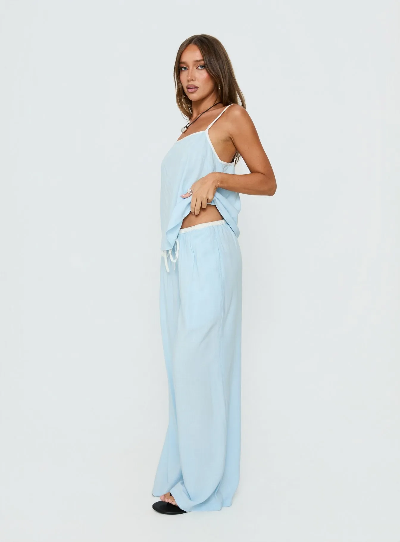Nolei Contrast Pants Set Blue / White sold by Princess Polly product image thumbnail 4