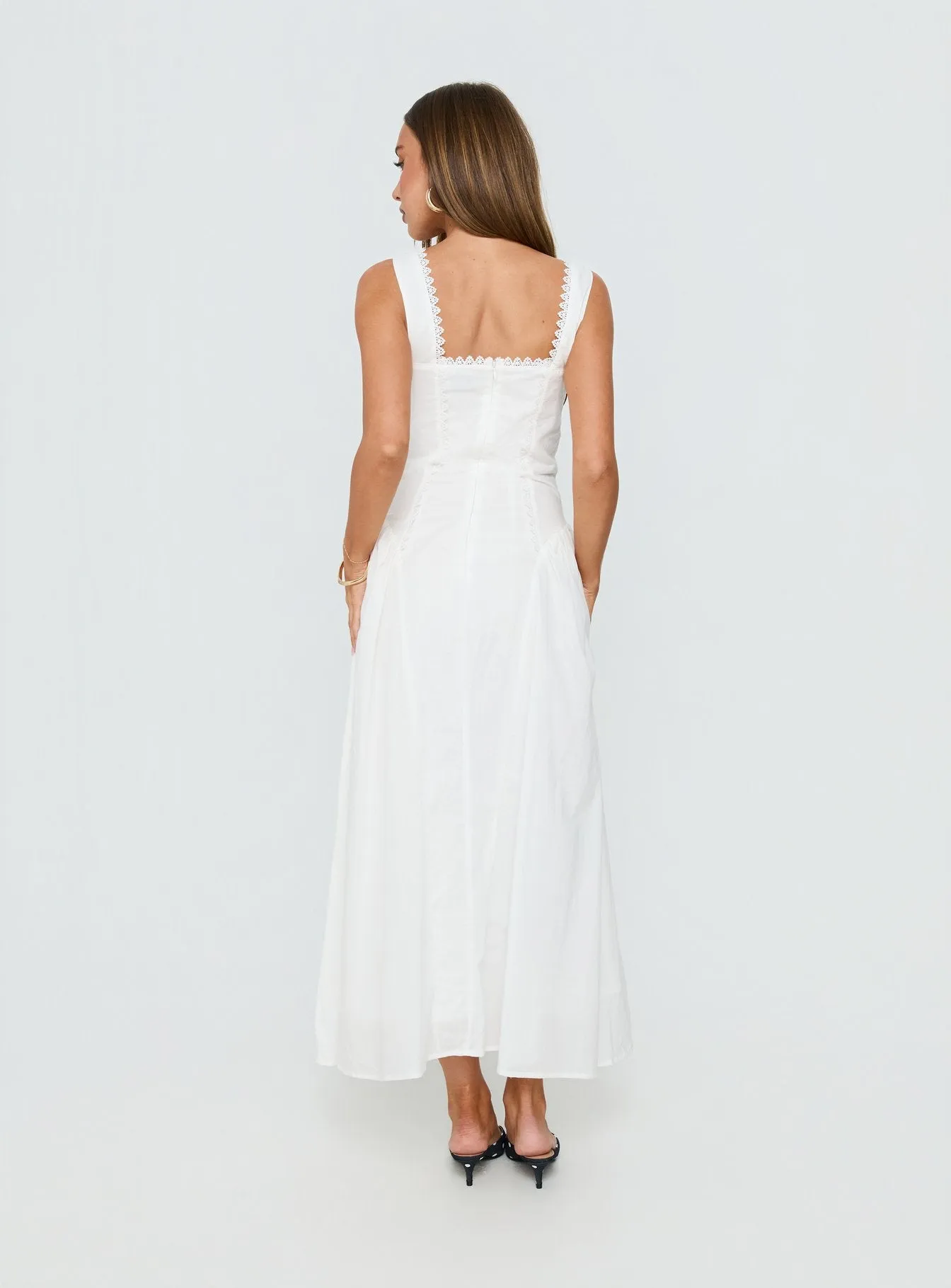 Mariette Panelled Midi Dress White sold by Princess Polly product image thumbnail 5
