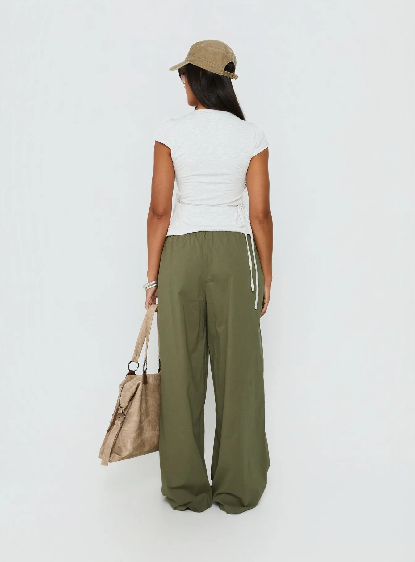 Lunea Concealed Waistband Pants Khaki sold by Princess Polly product image thumbnail 5