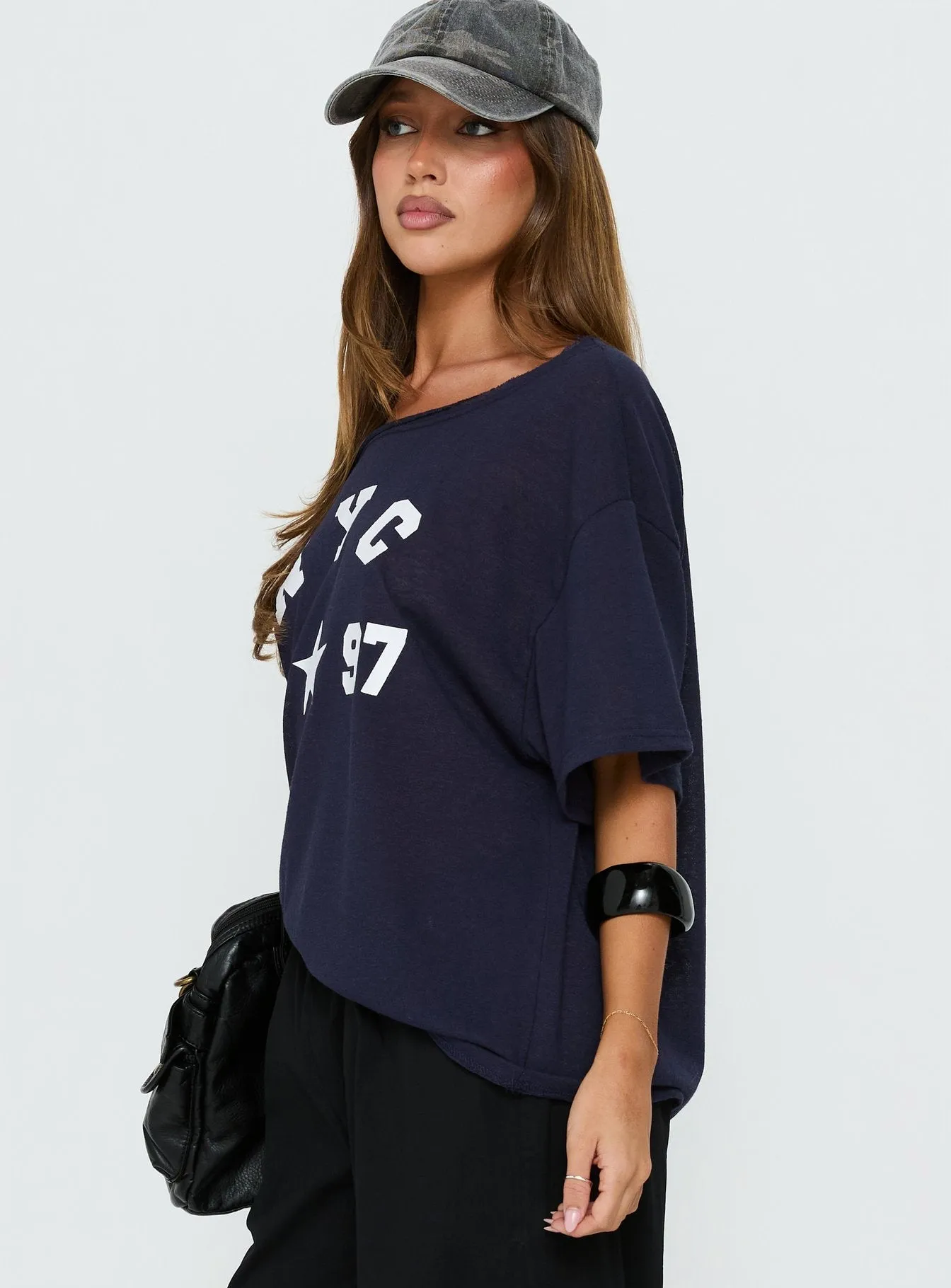 NYC 1997 Loose Graphic Tee Navy sold by Princess Polly product image thumbnail 3
