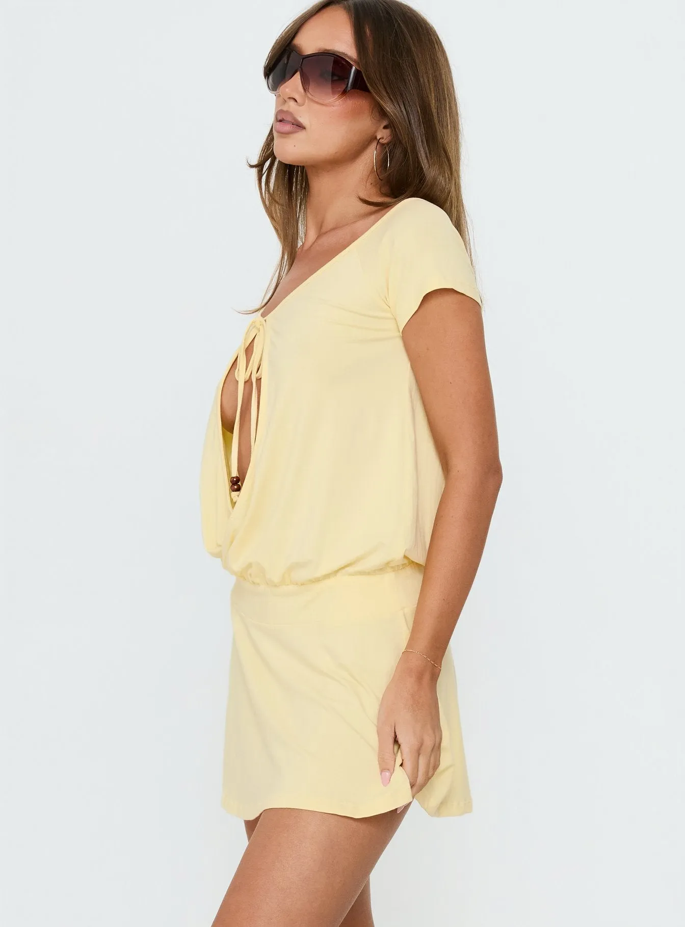 Papino Mini Dress Lemon sold by Princess Polly product image thumbnail 3