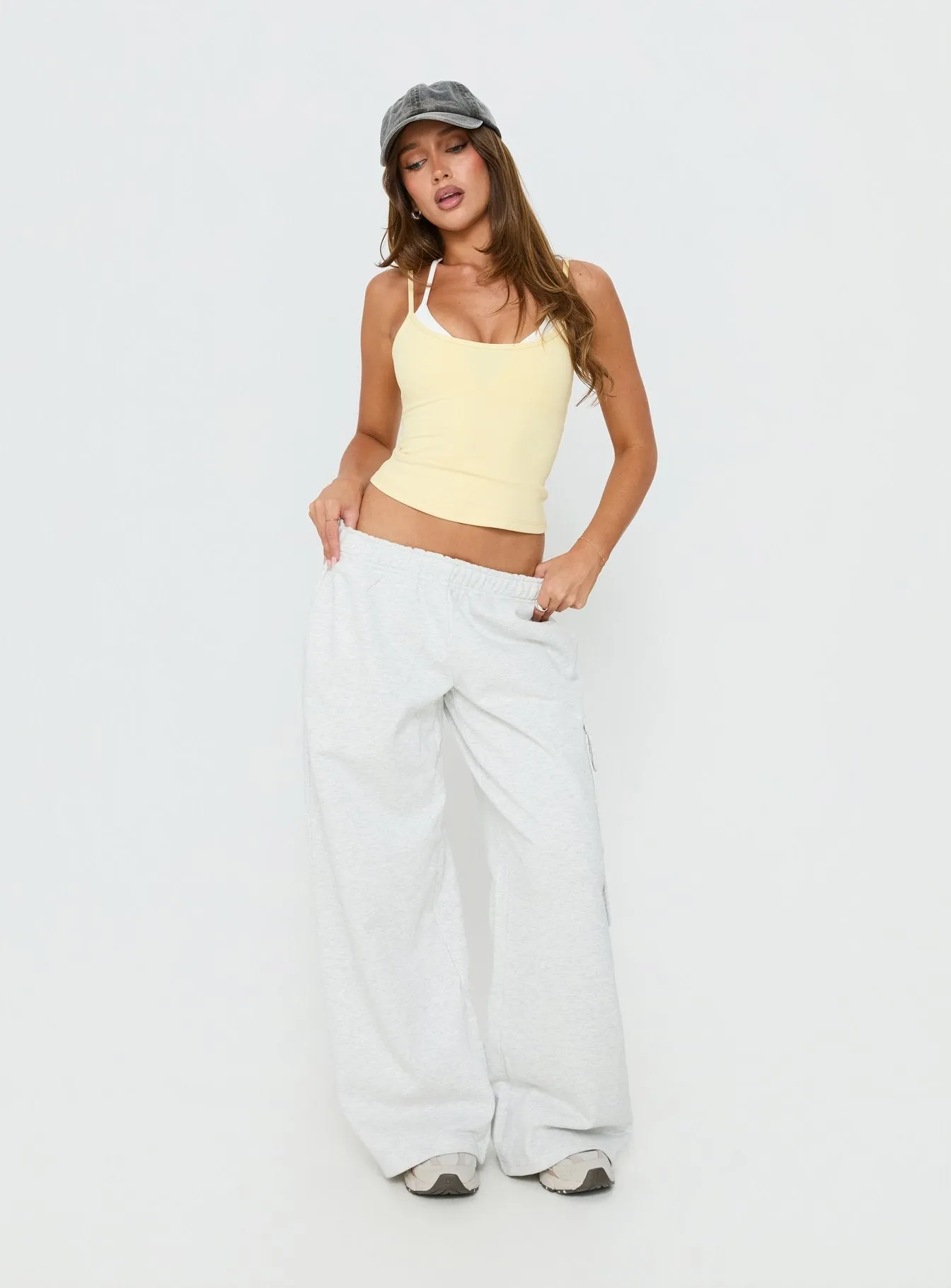 Ascend Layered Halter Tank Top Yellow / White sold by Princess Polly product image thumbnail 3
