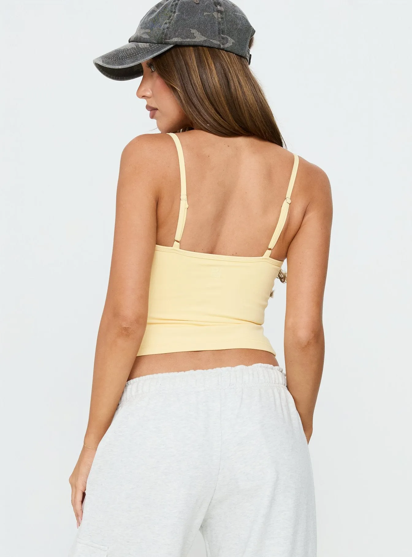 Ascend Layered Halter Tank Top Yellow / White sold by Princess Polly product image thumbnail 5