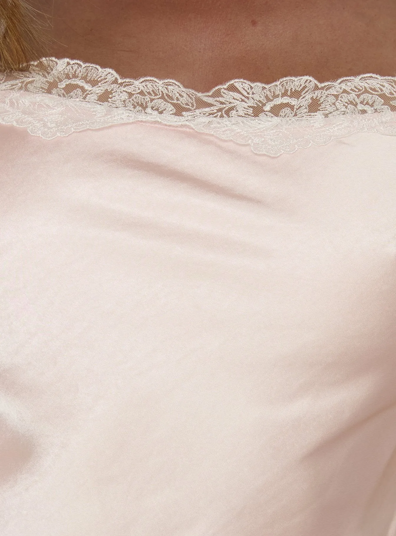 Cosmas Lace Trim Satin Cami Top Pink sold by Princess Polly product image thumbnail 5