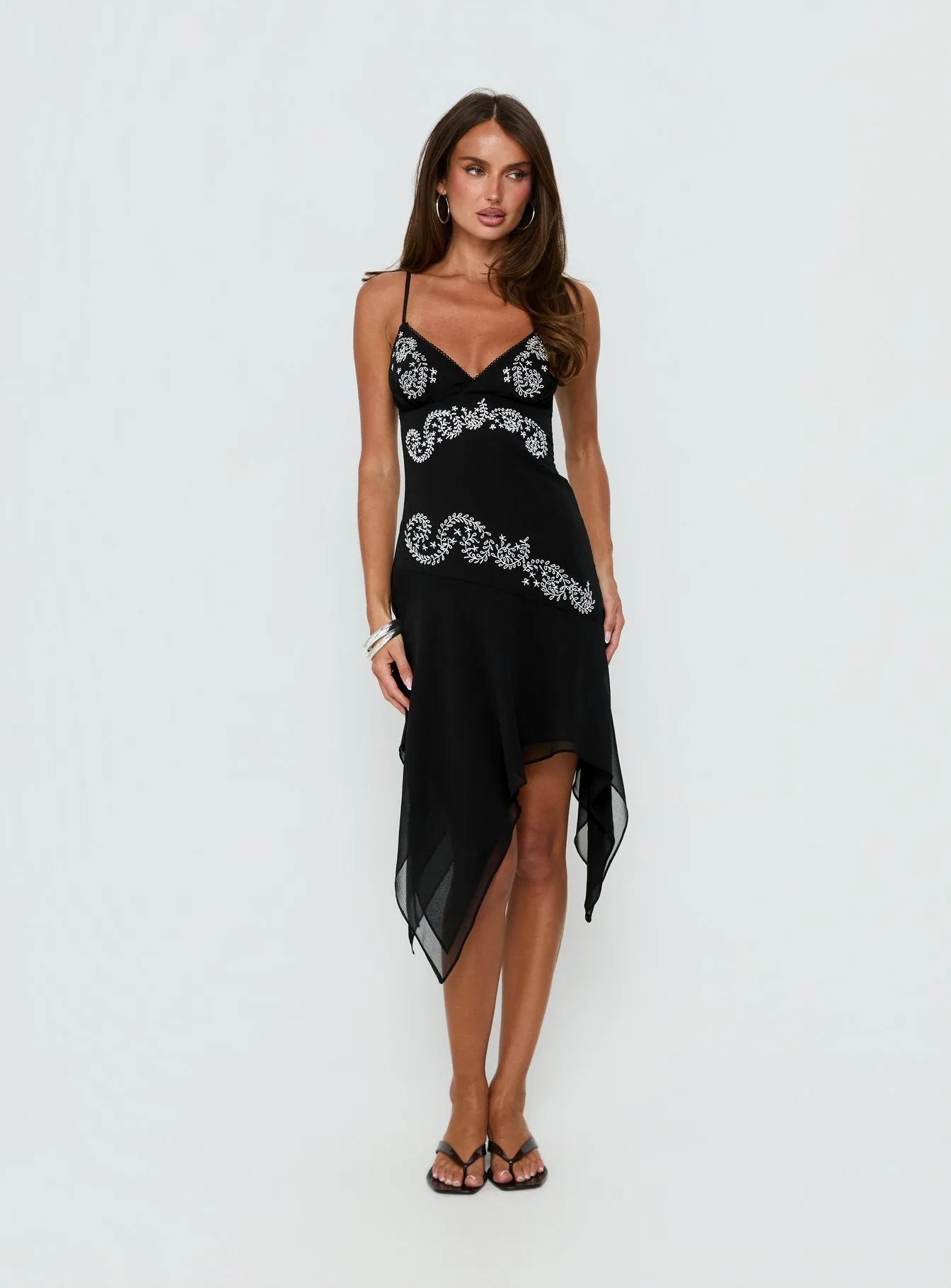 Pappilion Asymmetrical Midi Dress Black sold by Princess Polly product image thumbnail 3