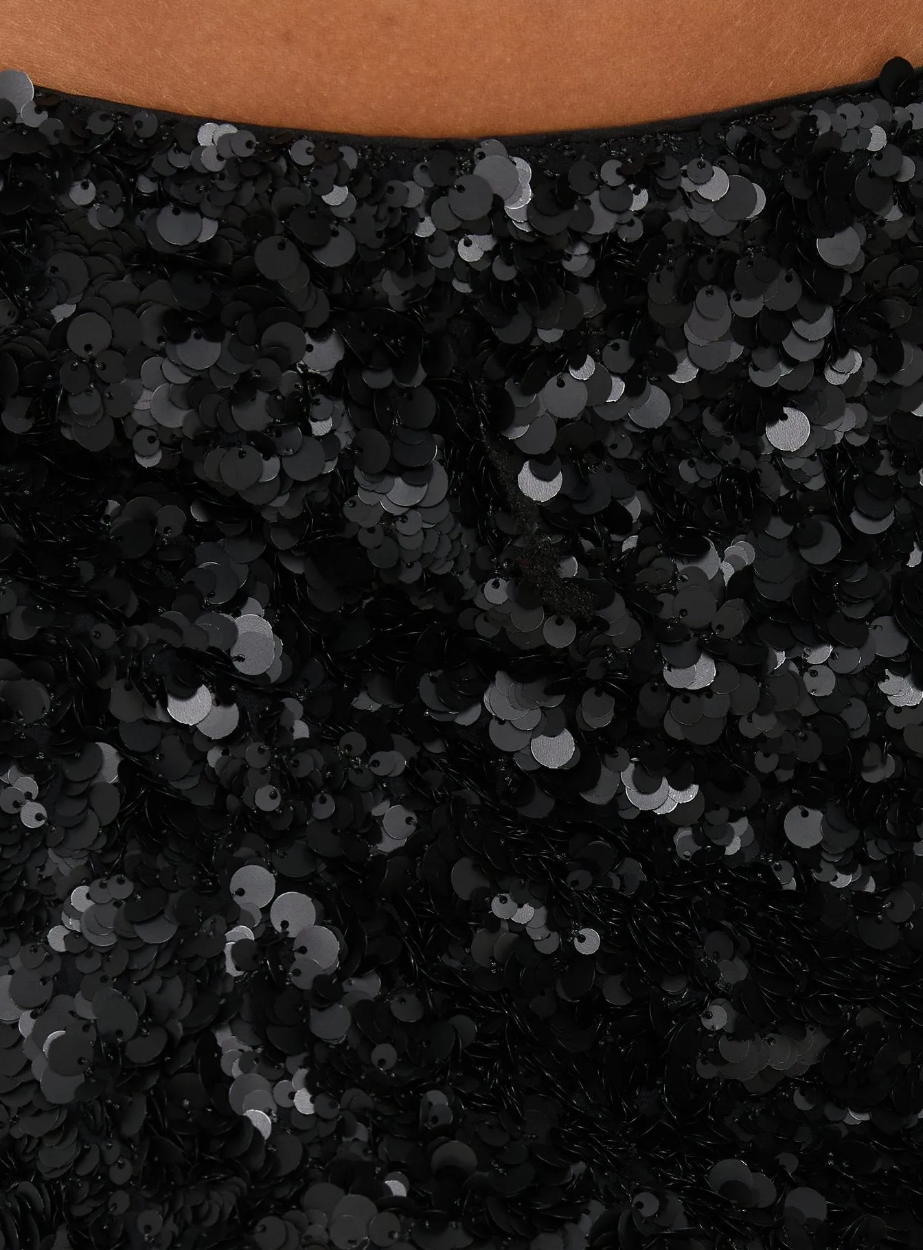 Leslay Sequin Mini Skirt Black sold by Princess Polly product image thumbnail 5
