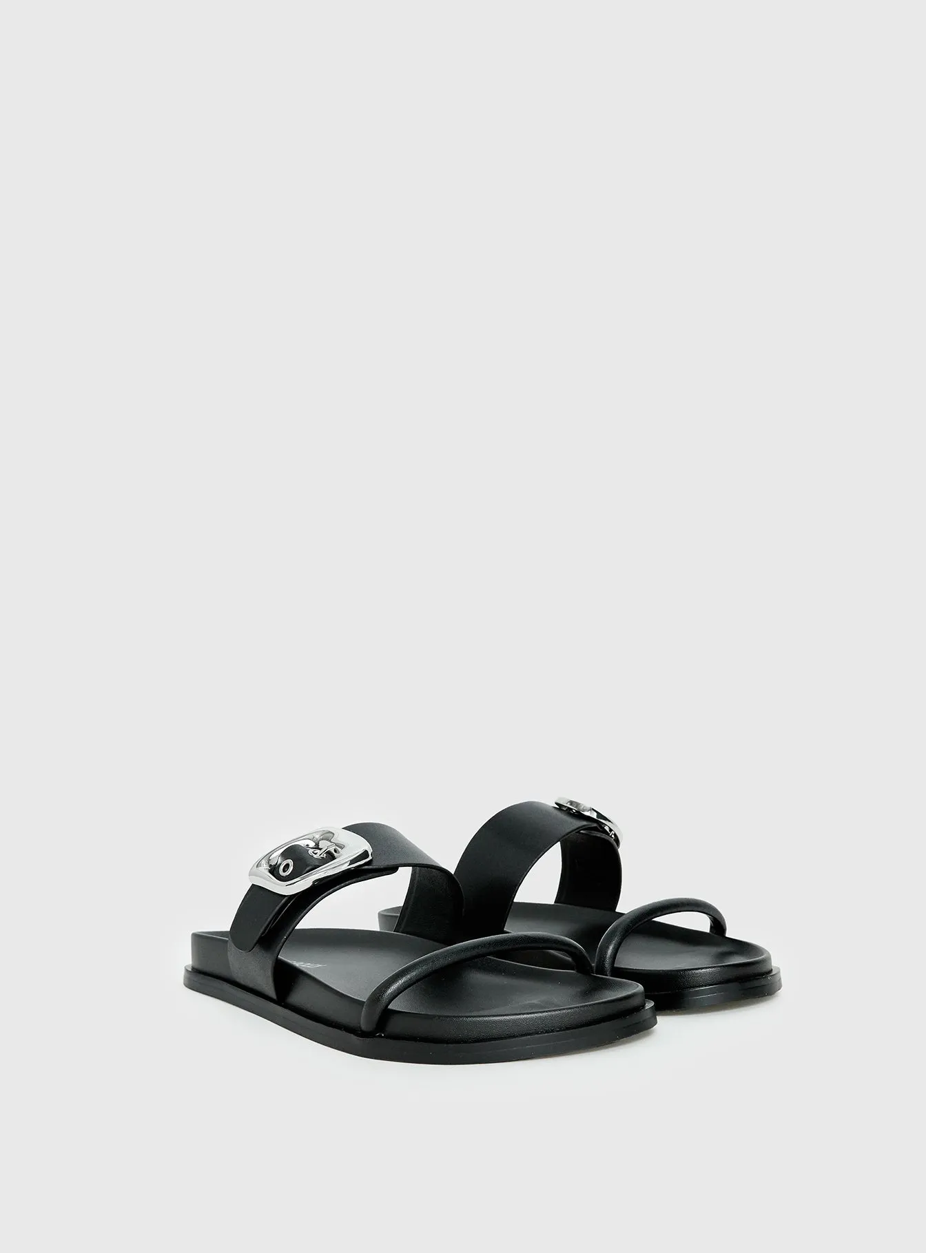 Worth It Buckle Detail Sandals Black sold by Princess Polly product image thumbnail 3