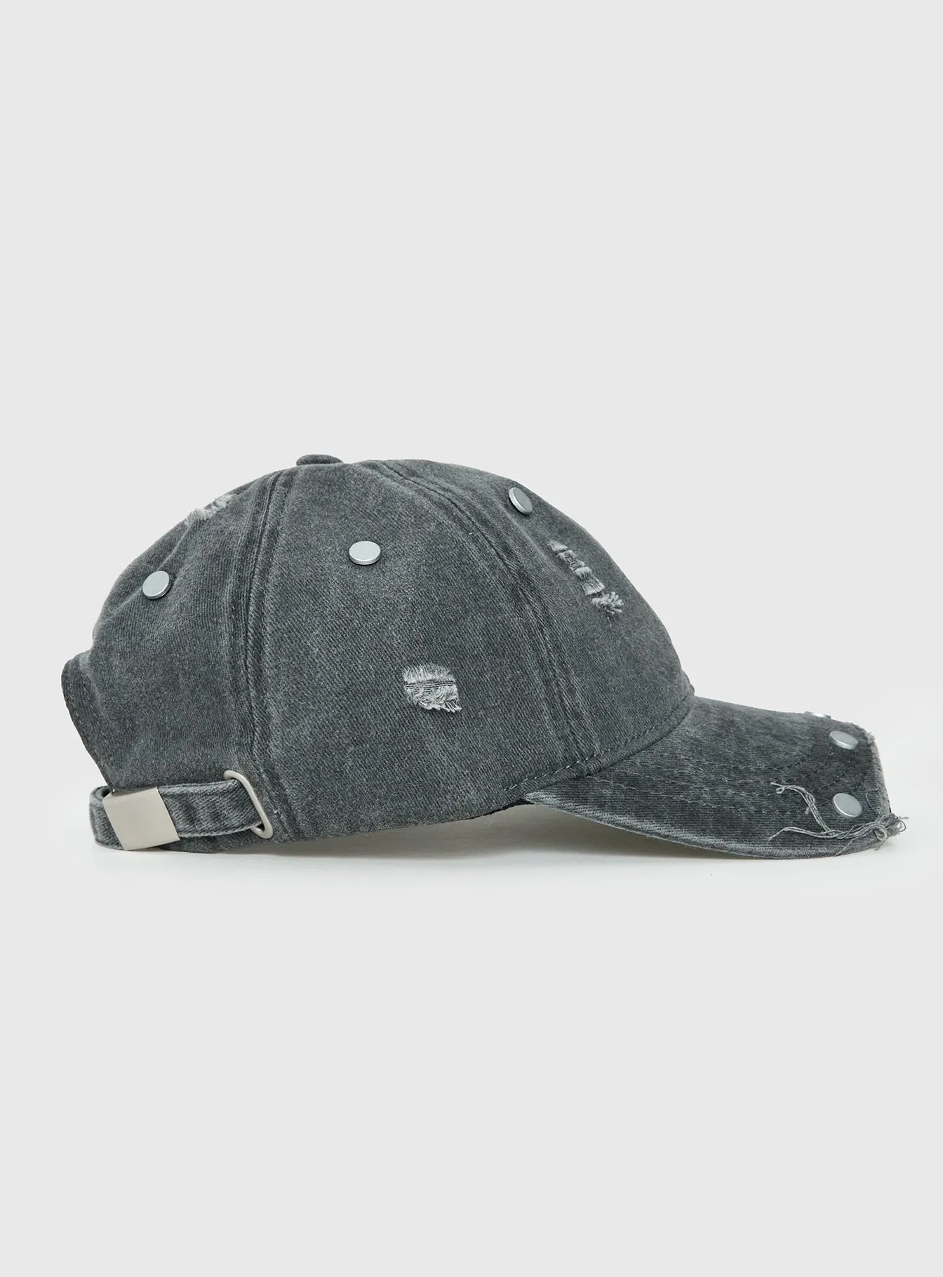 Night Shift Distressed Stud Cap Black sold by Princess Polly product image thumbnail 3