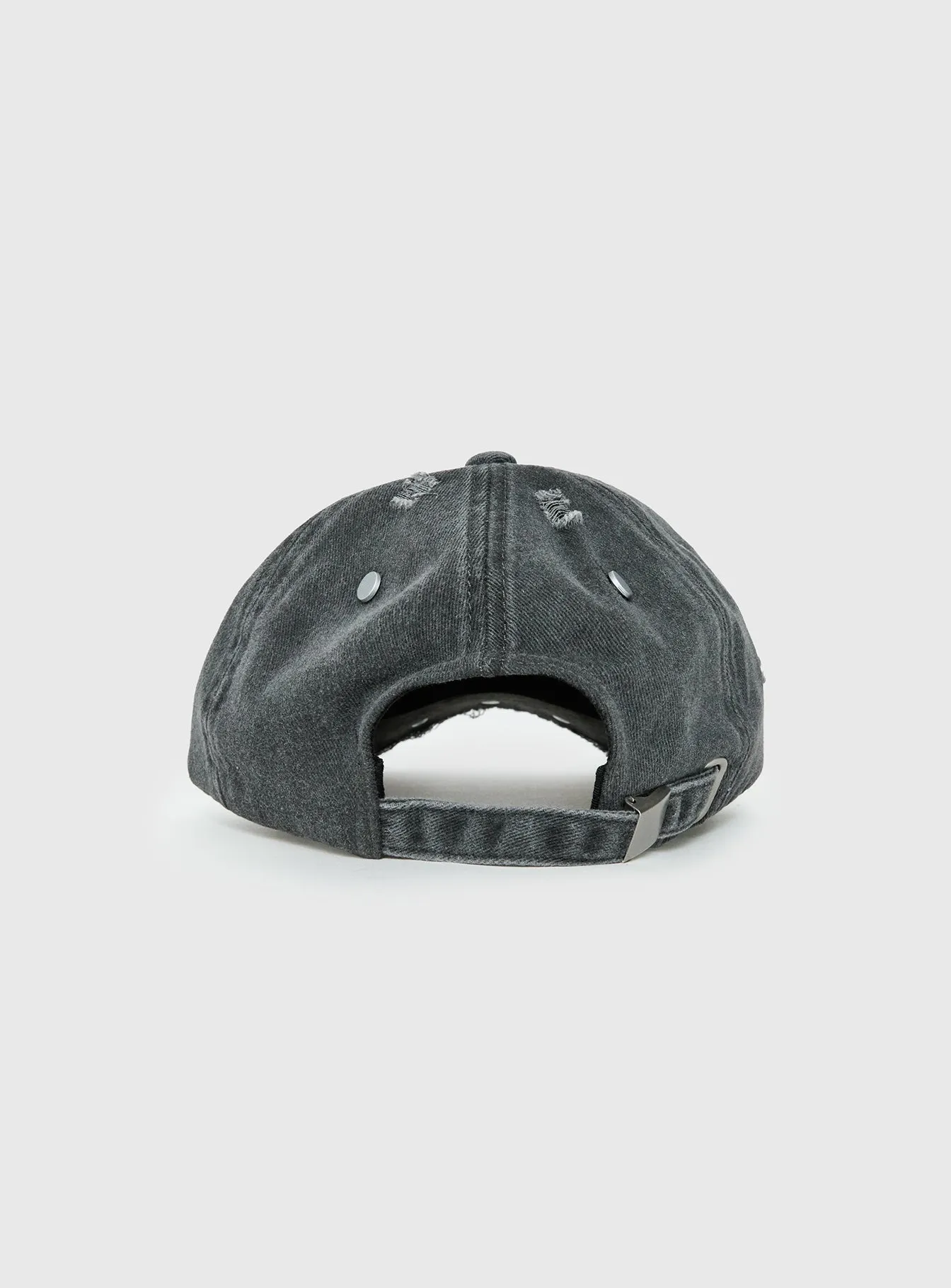 Night Shift Distressed Stud Cap Black sold by Princess Polly product image thumbnail 4