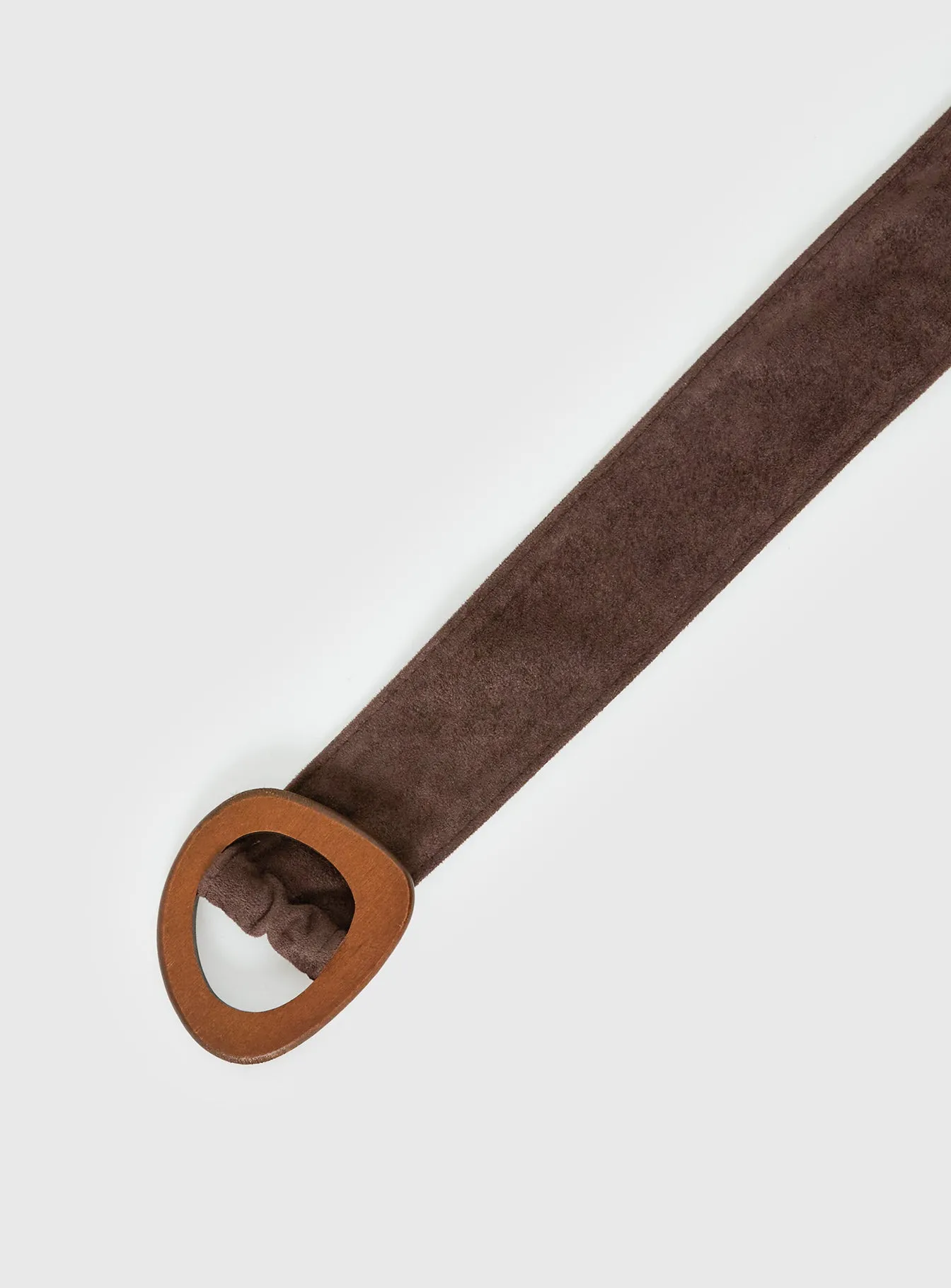 Toluca Faux Suede Belt Chocolate sold by Princess Polly product image thumbnail 3
