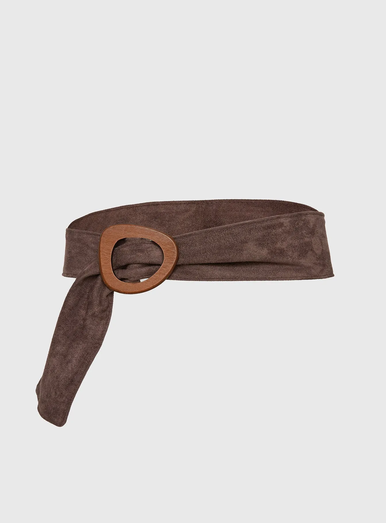 Toluca Faux Suede Belt Chocolate sold by Princess Polly product image thumbnail 2