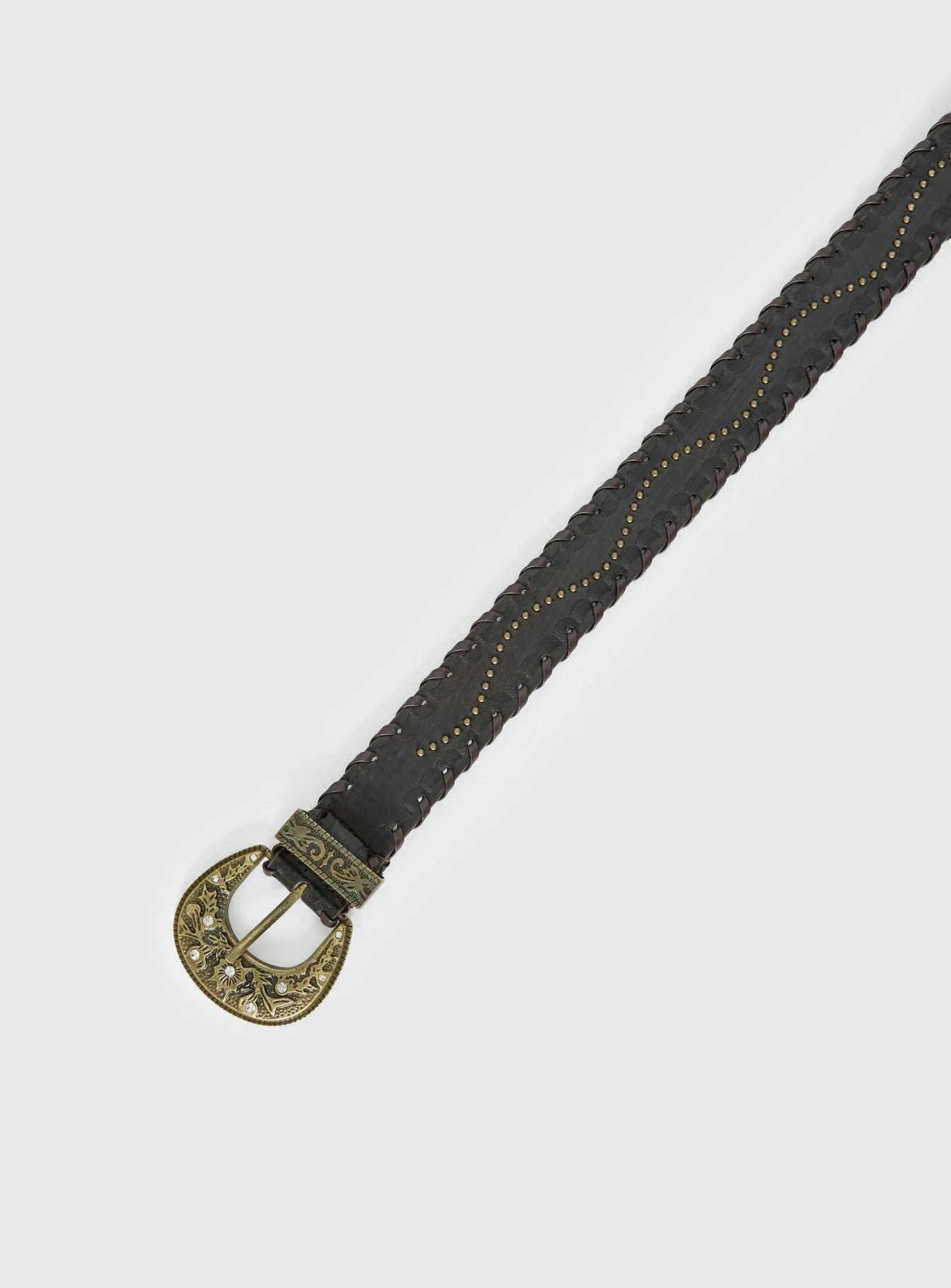 Jacklin Woven Belt Brown / Gold sold by Princess Polly product image thumbnail 3