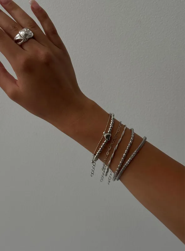 Elodia Bracelet Pack Silver made by Princess Polly