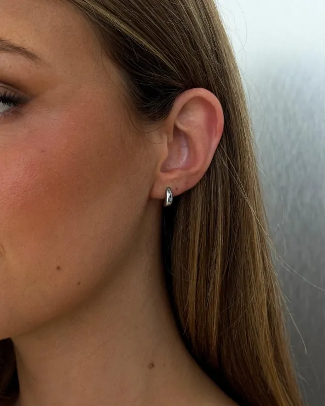 Avaline Stainless Steel Stud Earrings Silver made by Princess Polly