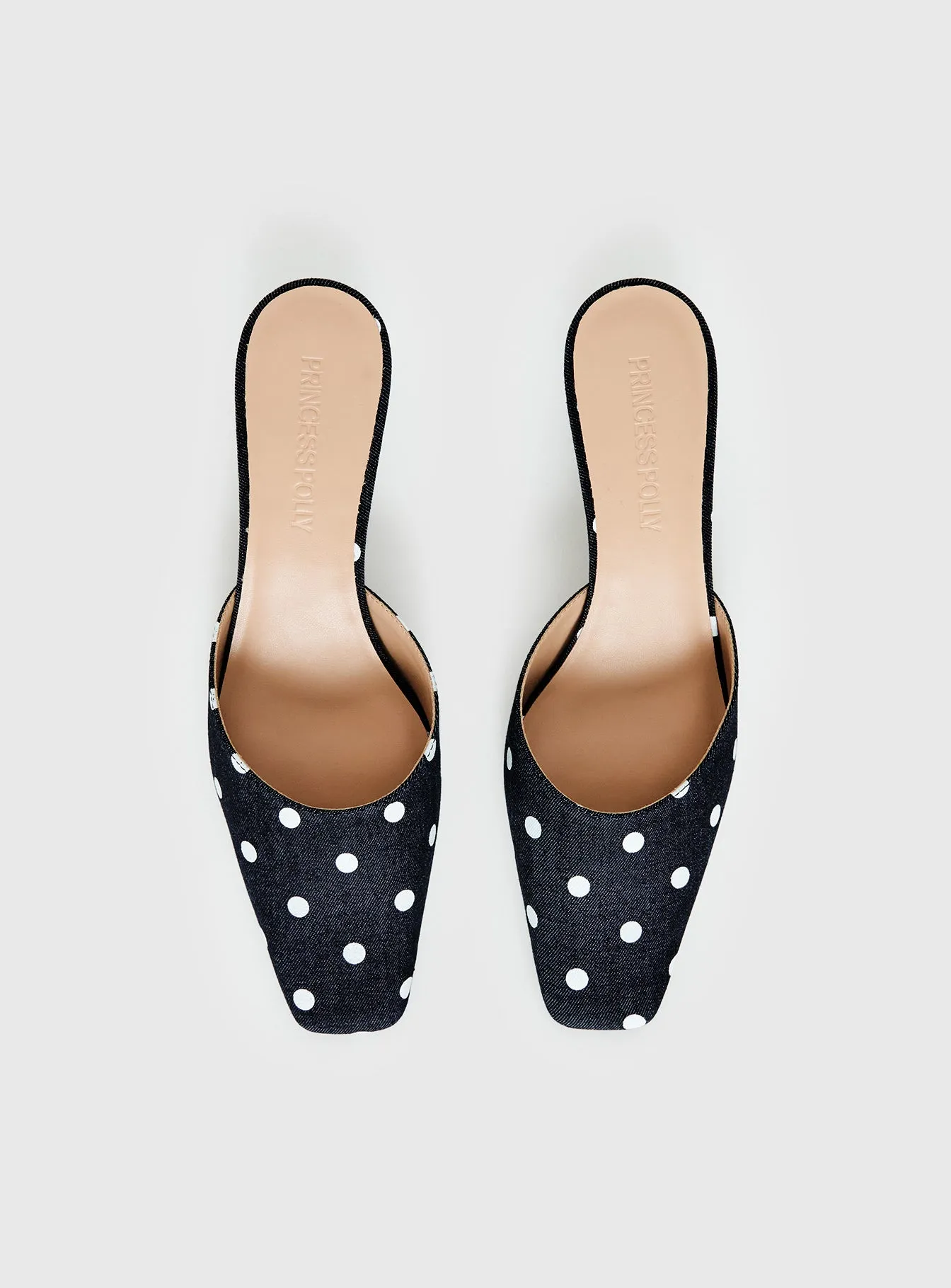 Kaelina Kitten Heels Denim Polka sold by Princess Polly product image thumbnail 5