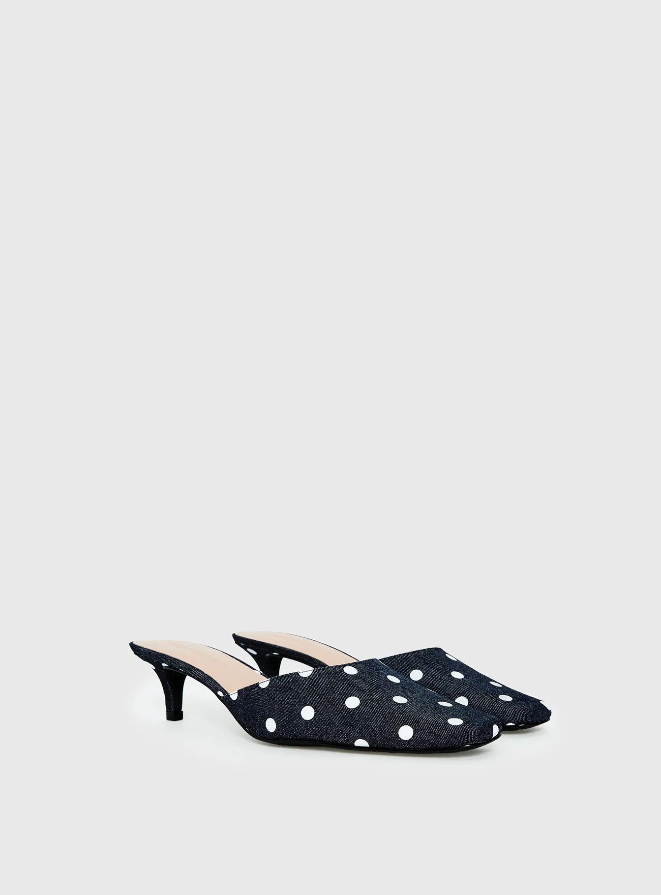 Kaelina Kitten Heels Denim Polka sold by Princess Polly product image thumbnail 2