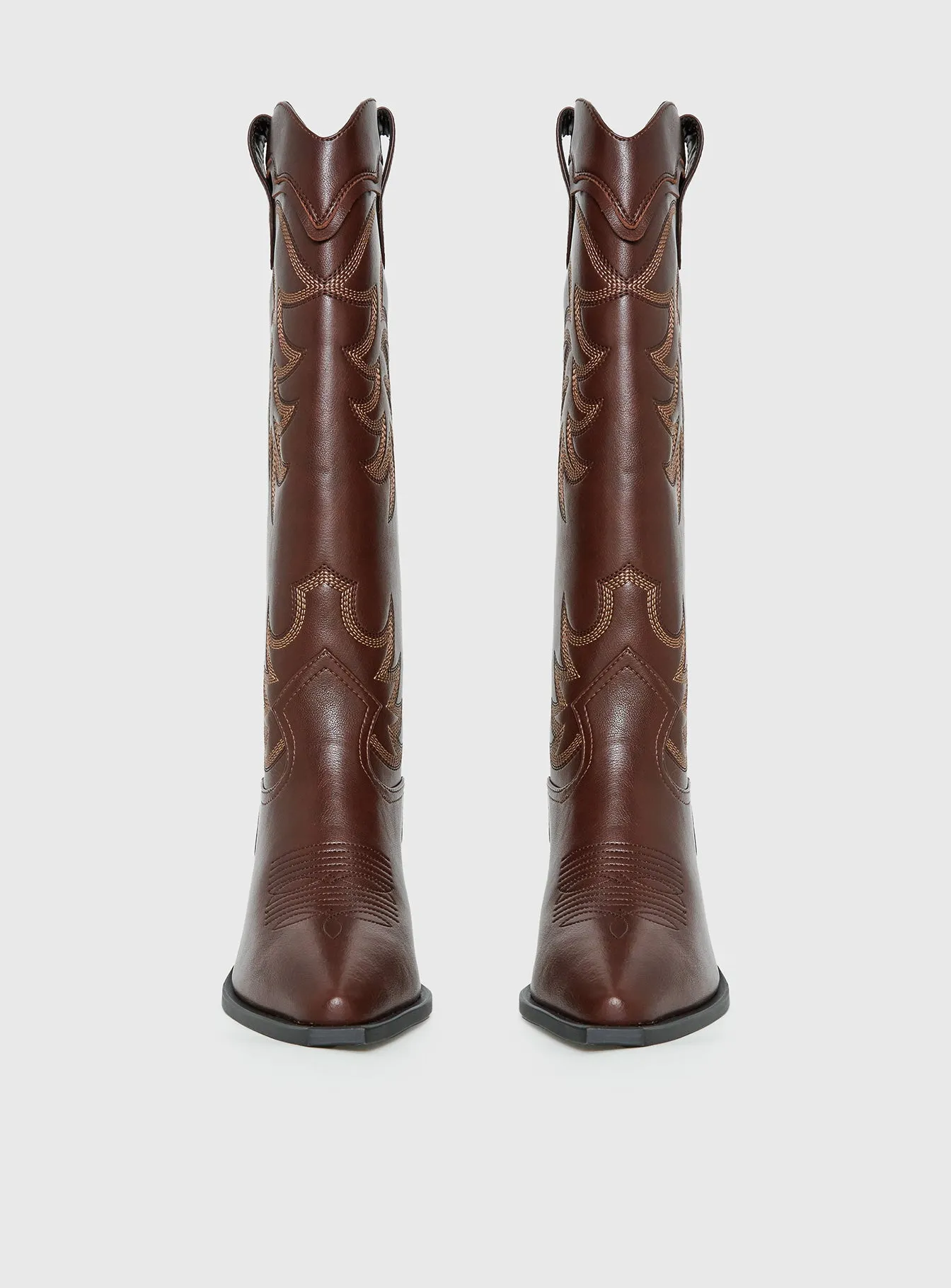 Billini Evalynn Cowboy Boots Fudge sold by Princess Polly product image thumbnail 3