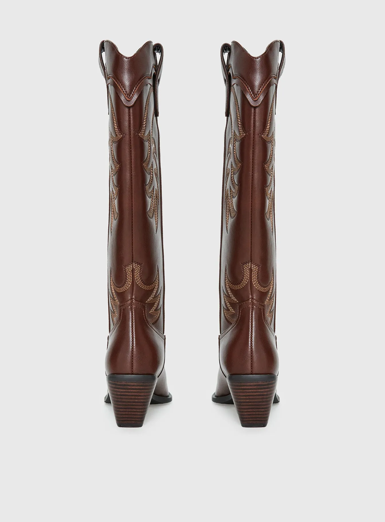 Billini Evalynn Cowboy Boots Fudge sold by Princess Polly product image thumbnail 4