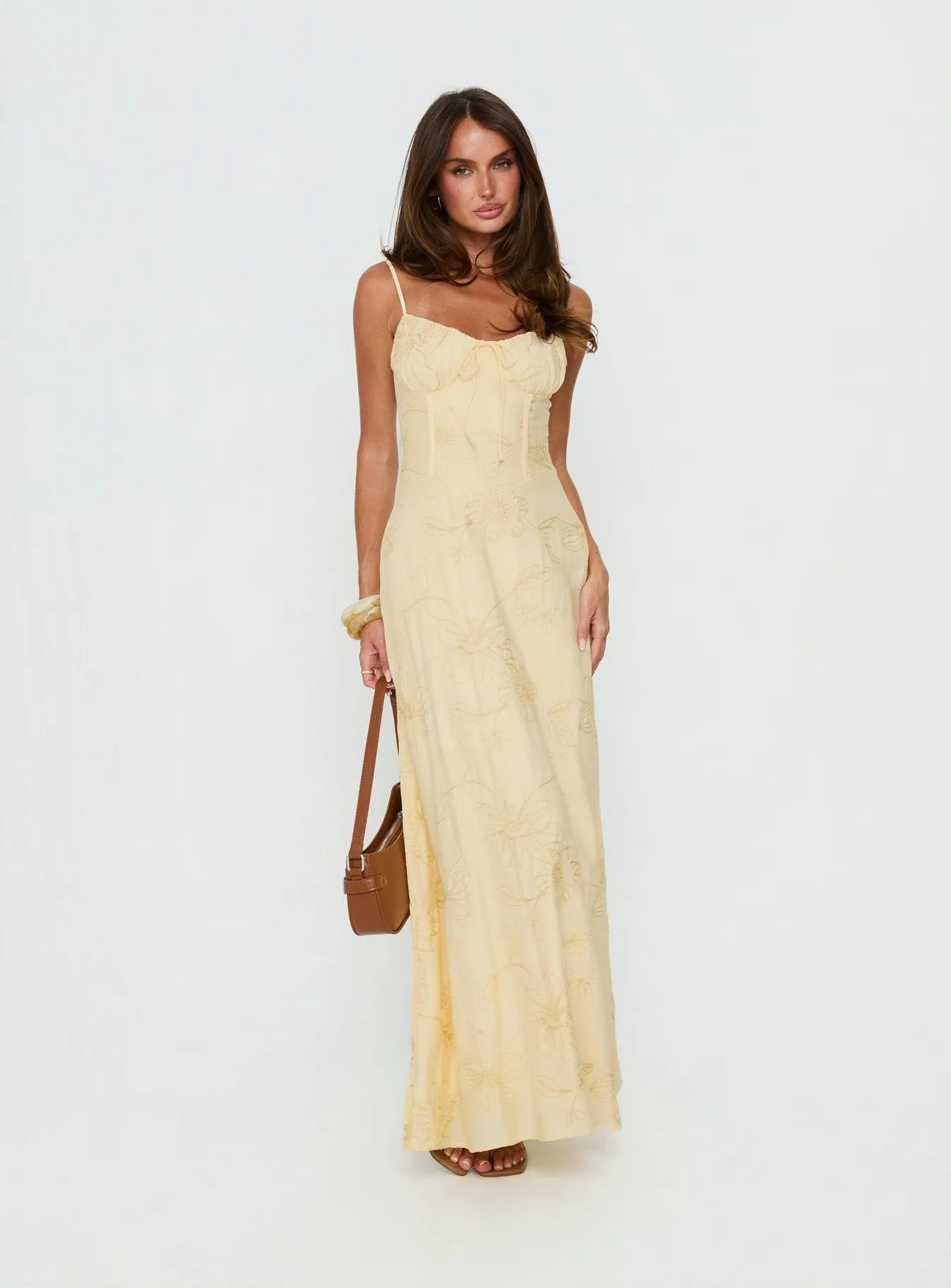 Members Only Maxi Dress Lemon sold by Princess Polly