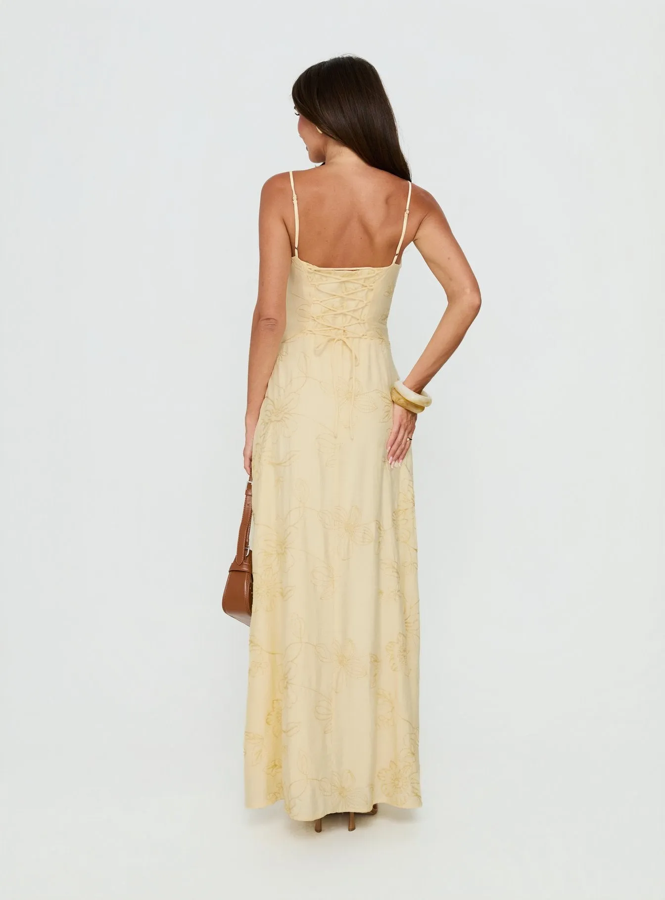 Members Only Maxi Dress Lemon sold by Princess Polly product image thumbnail 4