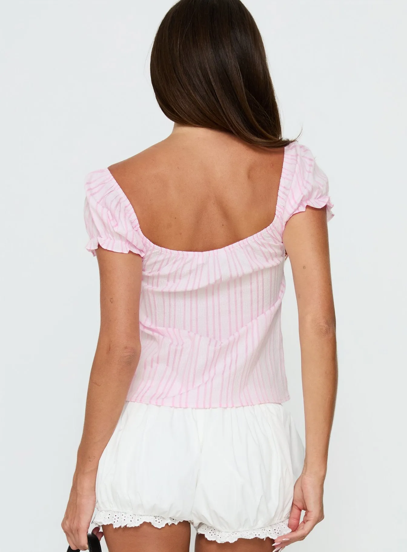 Calthea Puff Sleeve Top Pink Stripe sold by Princess Polly product image thumbnail 4