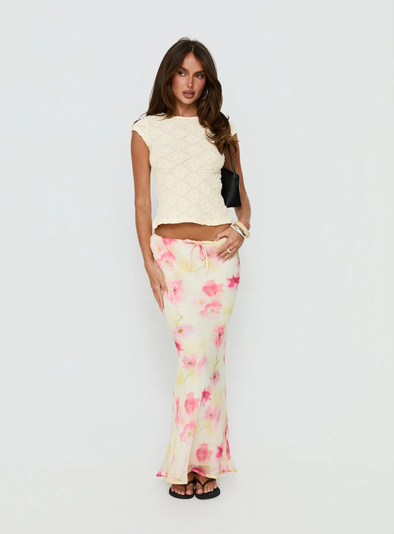 Mercer Maxi Skirt Yellow Floral sold by Princess Polly product image thumbnail 3