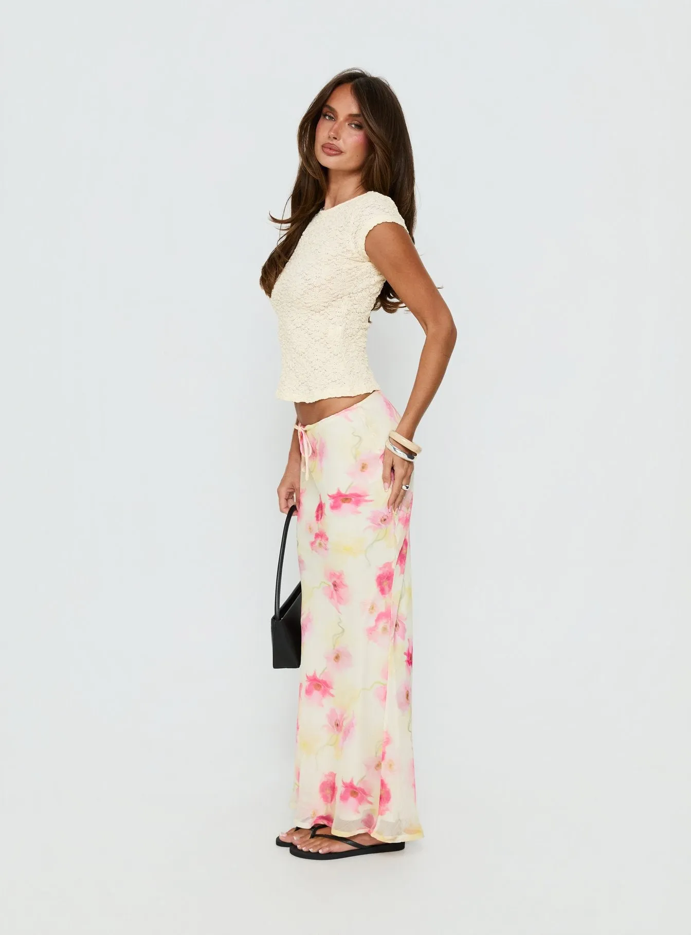 Mercer Maxi Skirt Yellow Floral sold by Princess Polly product image thumbnail 4