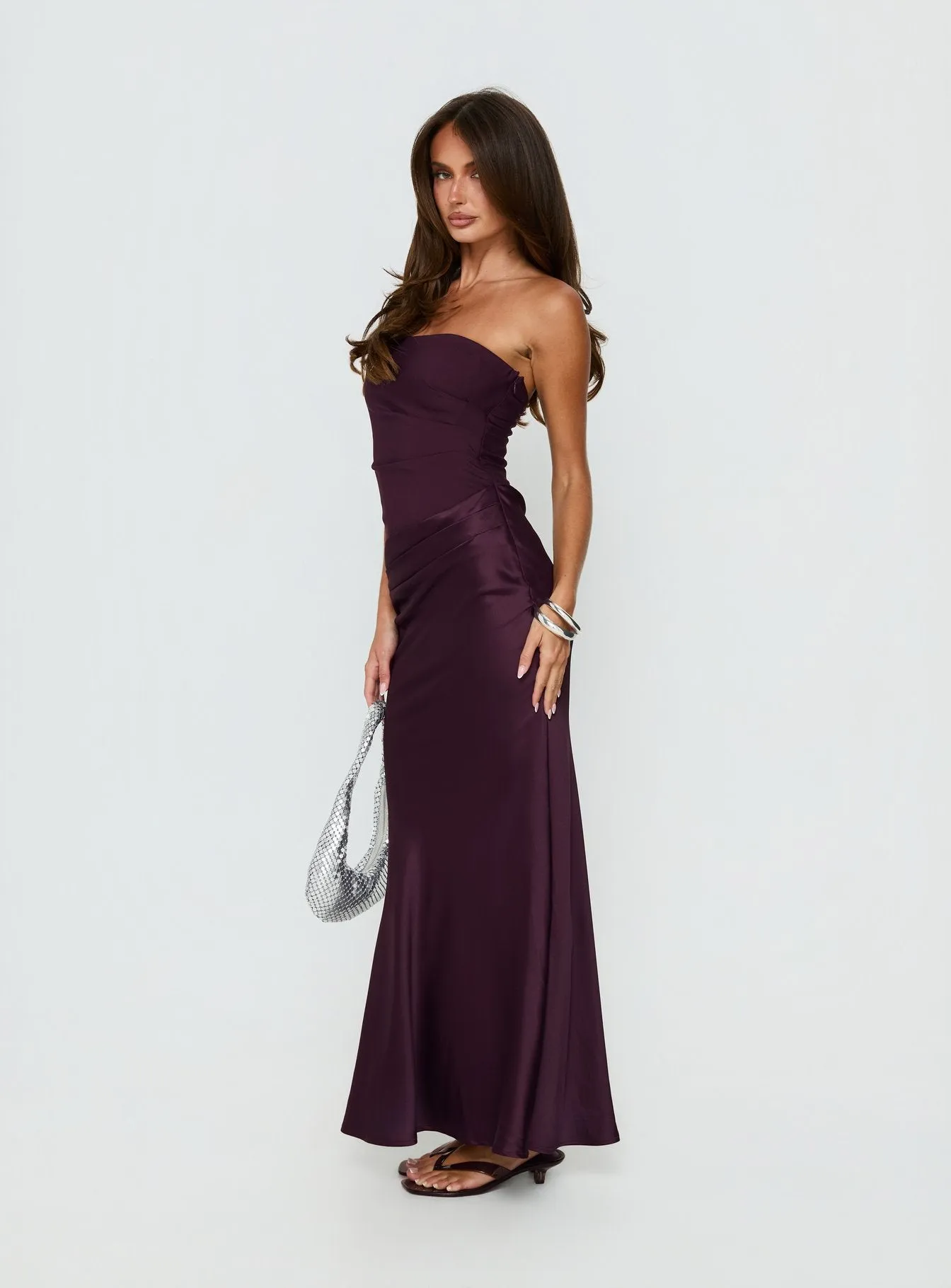 Lulita Strapless Maxi Dress Plum sold by Princess Polly product image thumbnail 3
