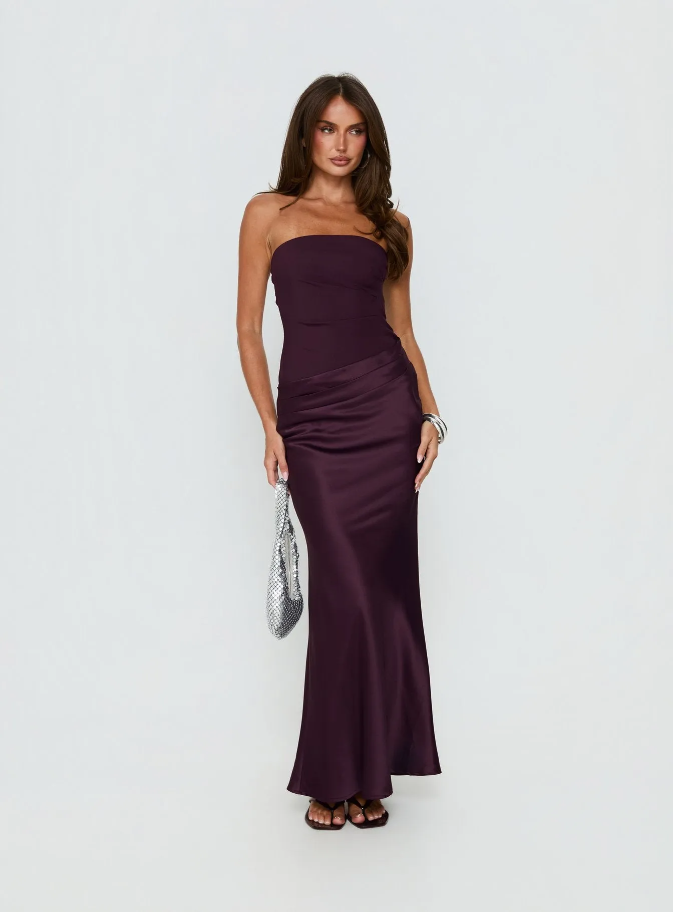 Lulita Strapless Maxi Dress Plum sold by Princess Polly product image thumbnail 2
