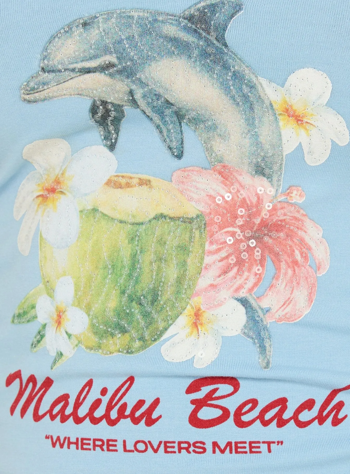 Where Lovers Meet Sequin Graphic Tank Top Blue sold by Princess Polly product image thumbnail 5