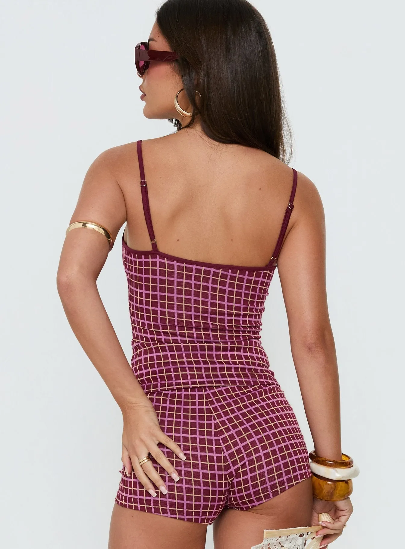 Aderis Cami Top Red Check sold by Princess Polly product image thumbnail 5