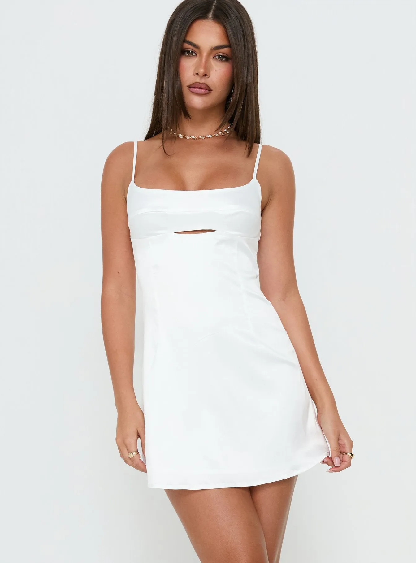 Powell Mini Dress White sold by Princess Polly product image thumbnail 2