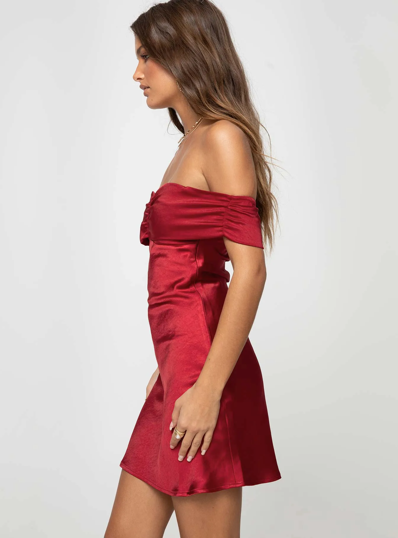 Sadee Mini Dress Red Petite sold by Princess Polly product image thumbnail 3