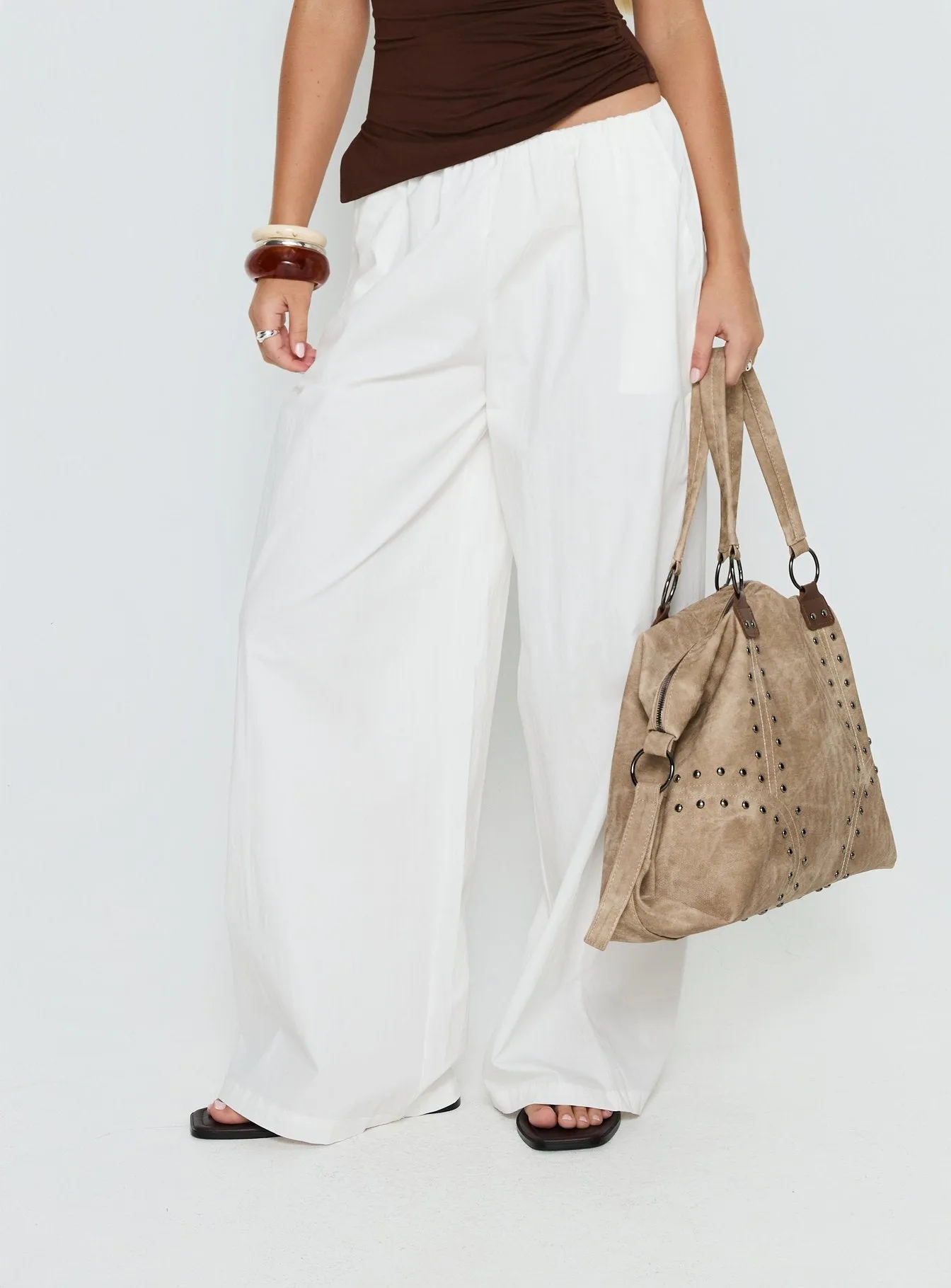 Lunea Concealed Waistband Pants White Tall sold by Princess Polly product image thumbnail 3