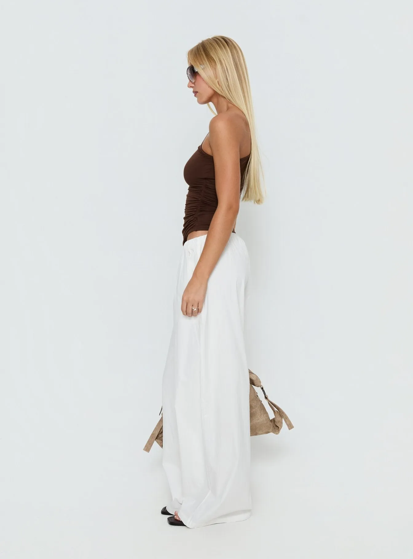 Lunea Concealed Waistband Pants White Tall sold by Princess Polly product image thumbnail 5