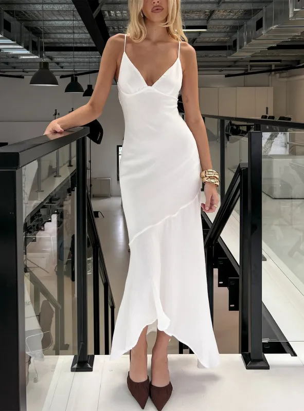 Makaia Balconette Maxi Dress White made by Princess Polly