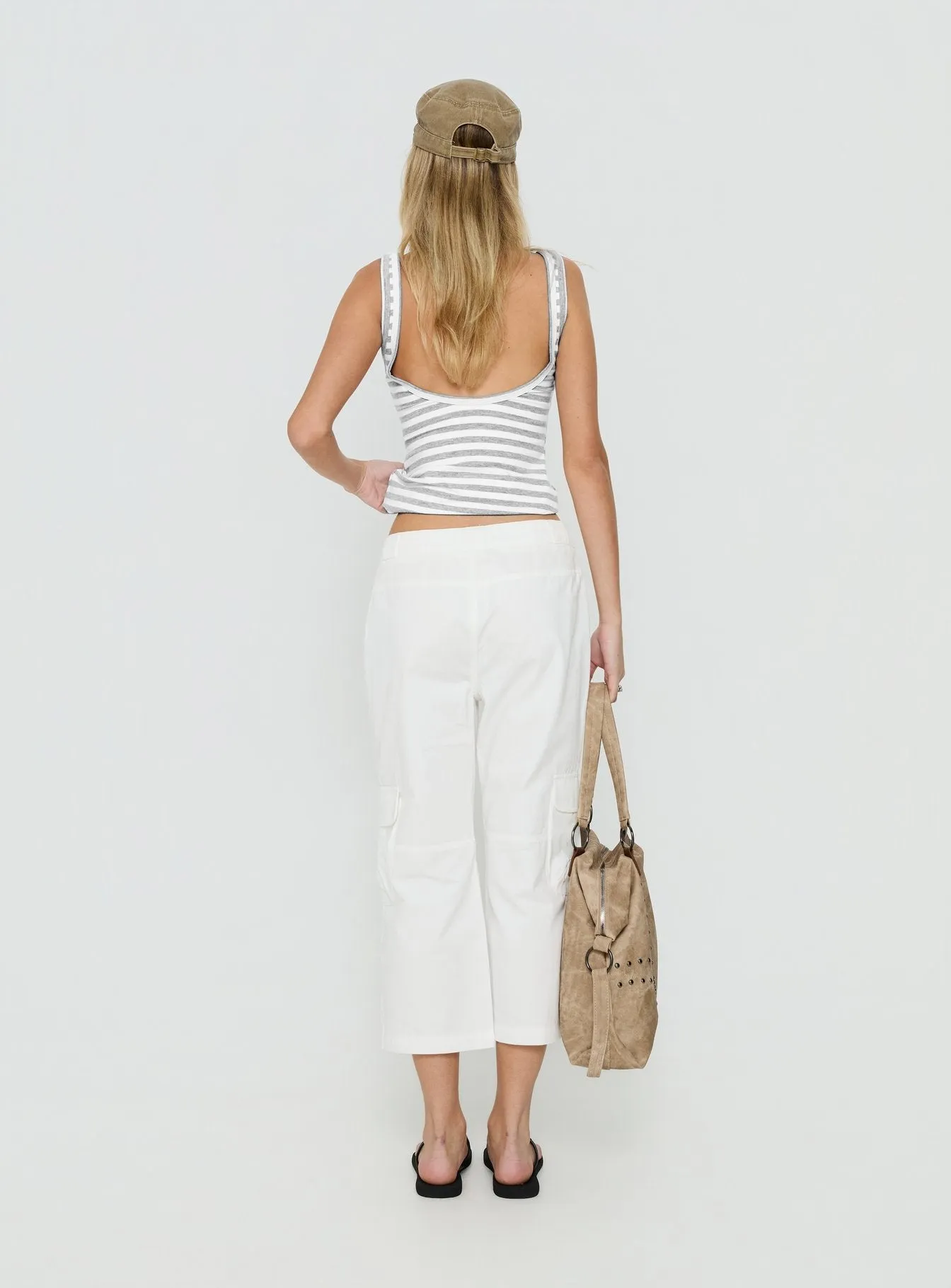 Indee Cropped Cargo Pants White sold by Princess Polly product image thumbnail 5