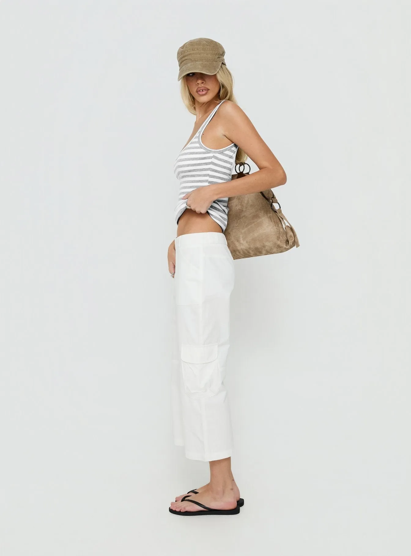 Indee Cropped Cargo Pants White sold by Princess Polly product image thumbnail 4