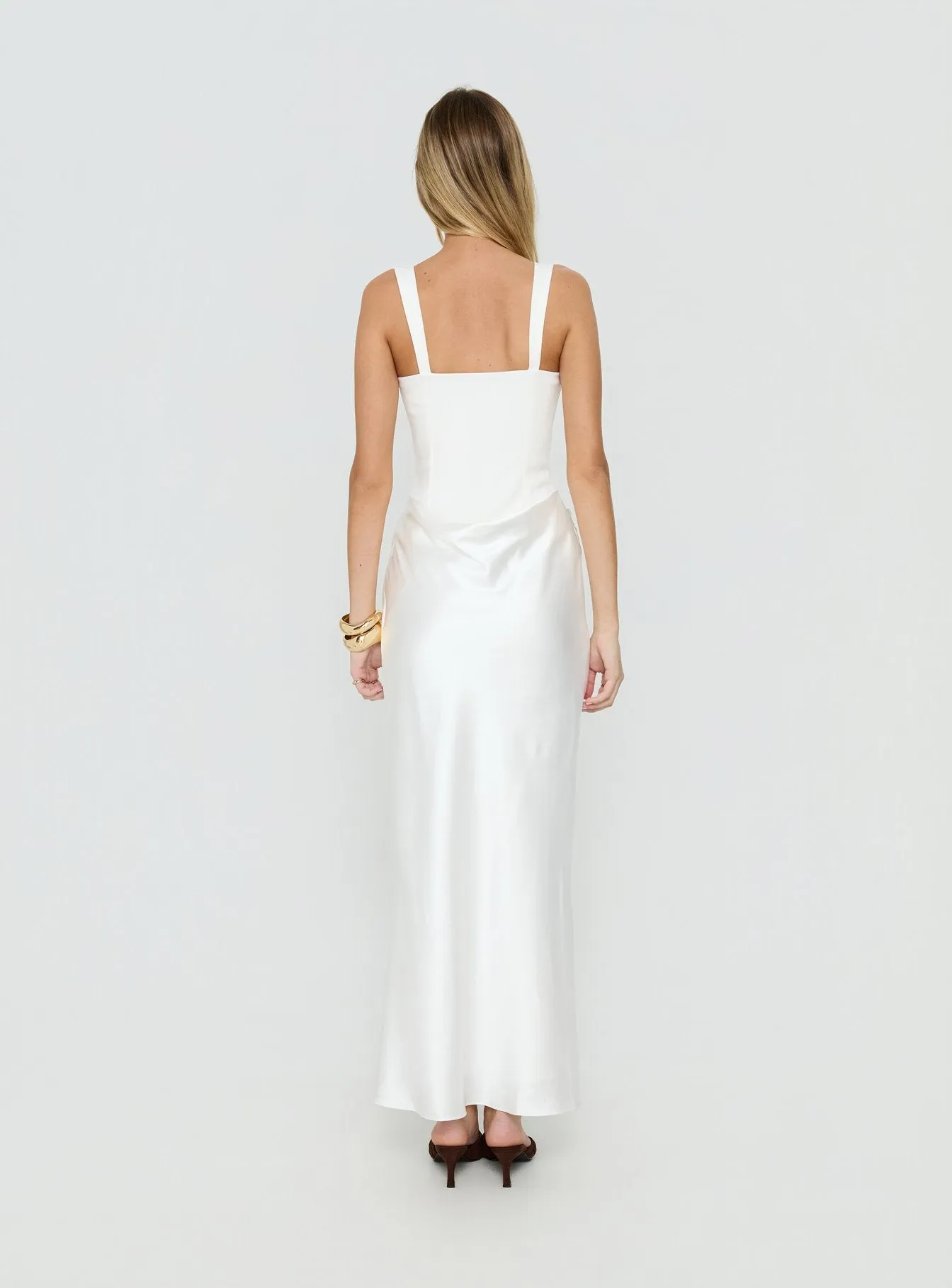 Ryana Corset Drape Maxi Dress White sold by Princess Polly product image thumbnail 5