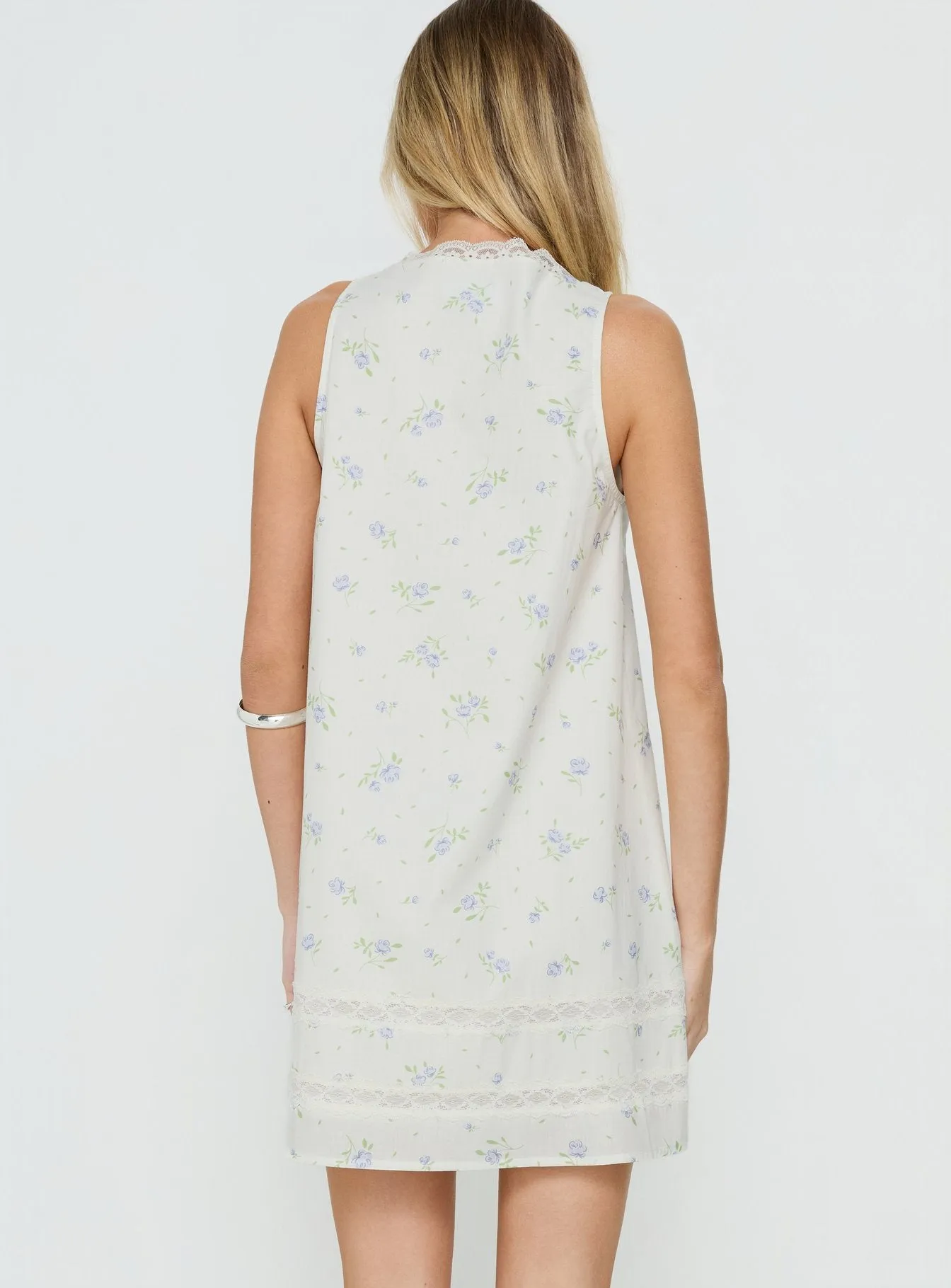 Alanah Mini Dress Blue Ditsy sold by Princess Polly product image thumbnail 5