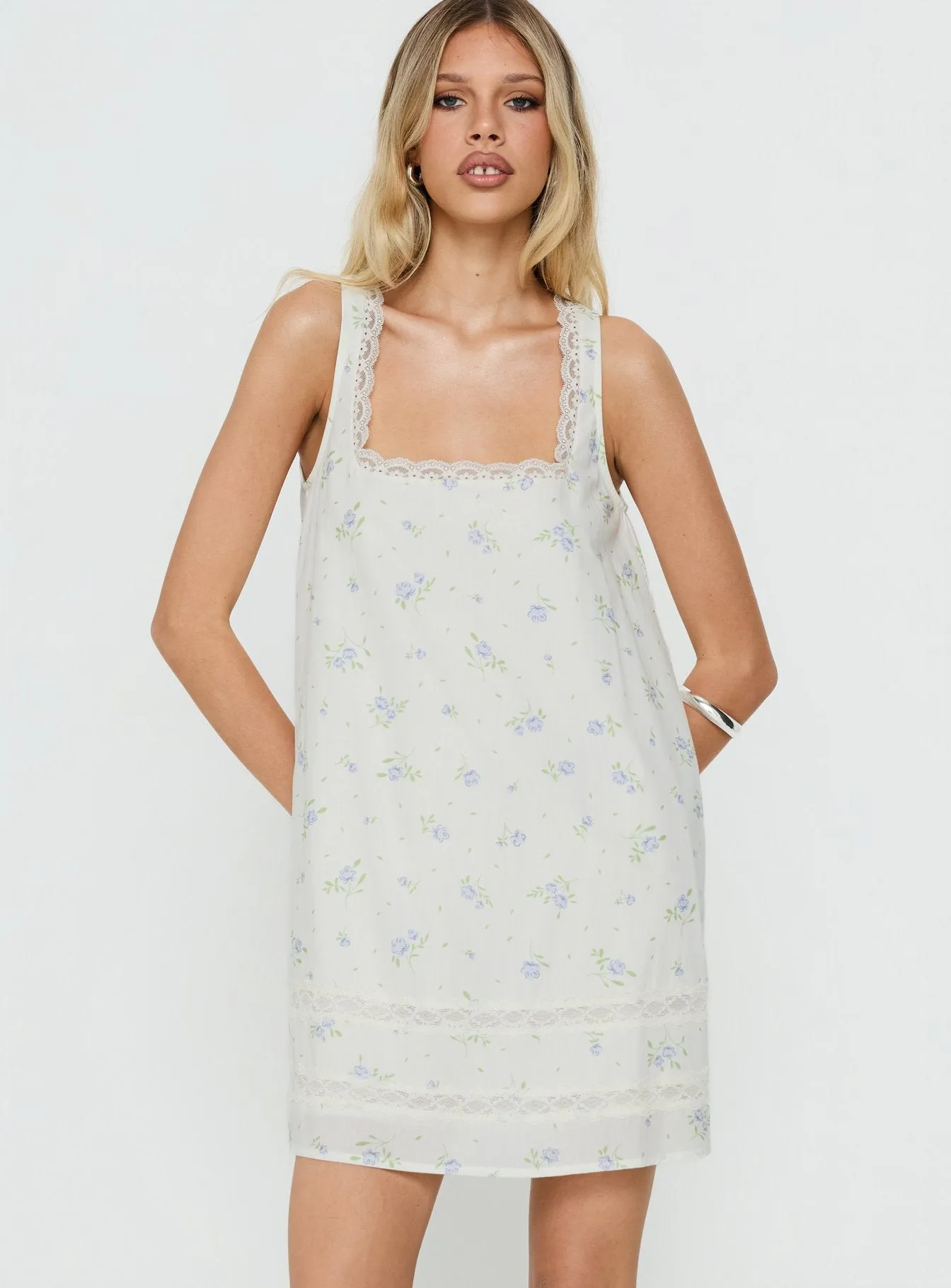 Alanah Mini Dress Blue Ditsy sold by Princess Polly product image thumbnail 2