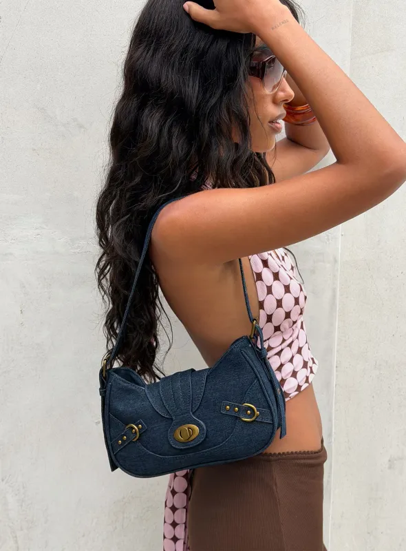 Limey Bag Blue Denim made by Princess Polly