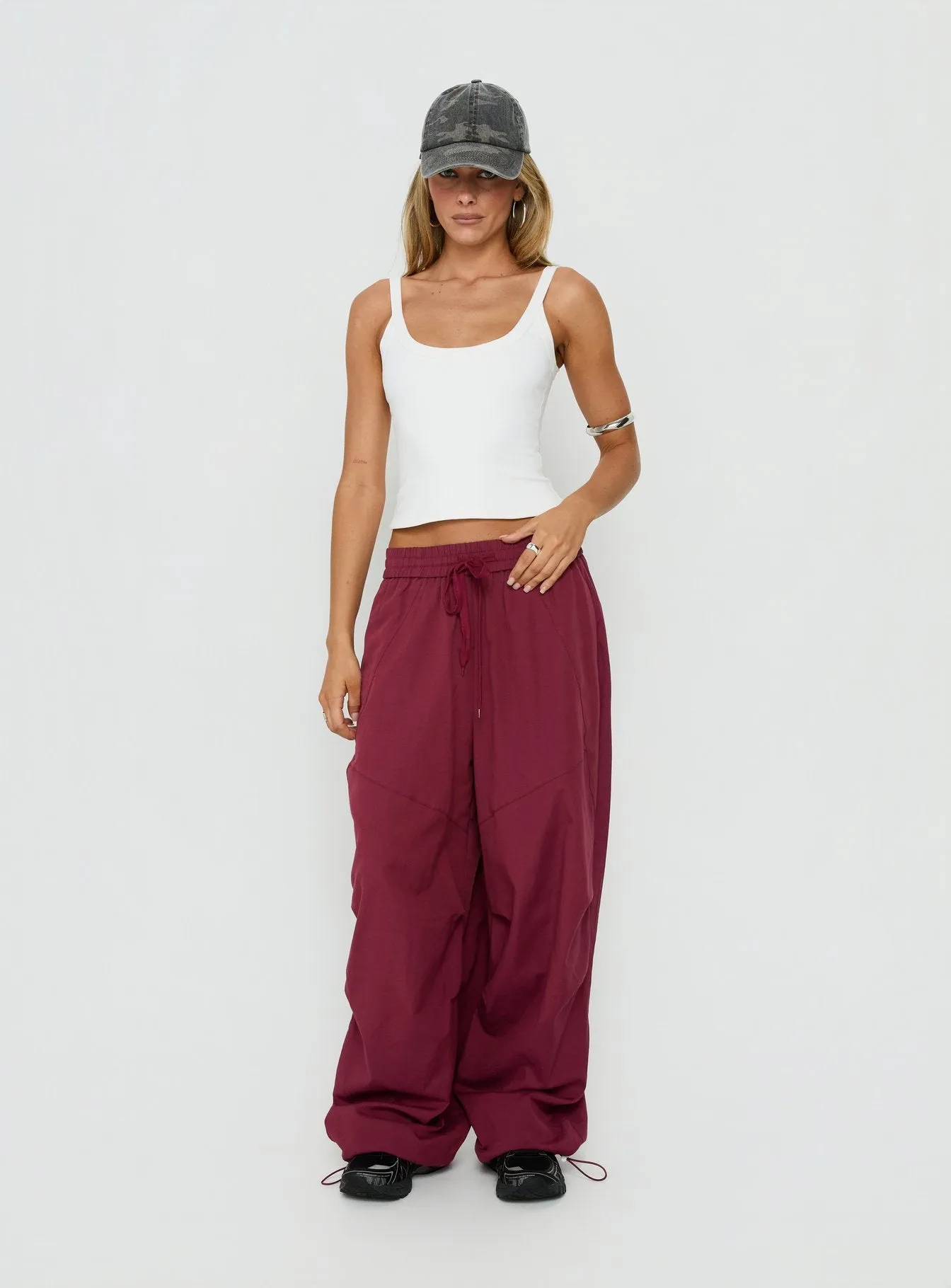 Mankind Baggy Cargo Pants Red sold by Princess Polly product image thumbnail 3