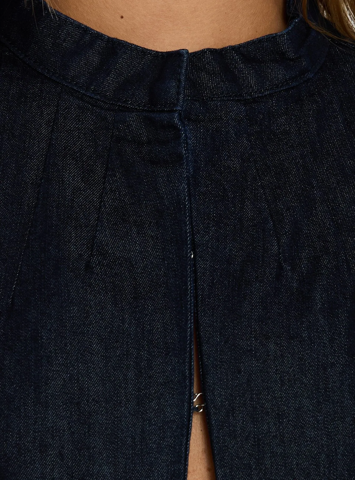 Alnira Cap Sleeve Denim Top Indigo sold by Princess Polly product image thumbnail 5