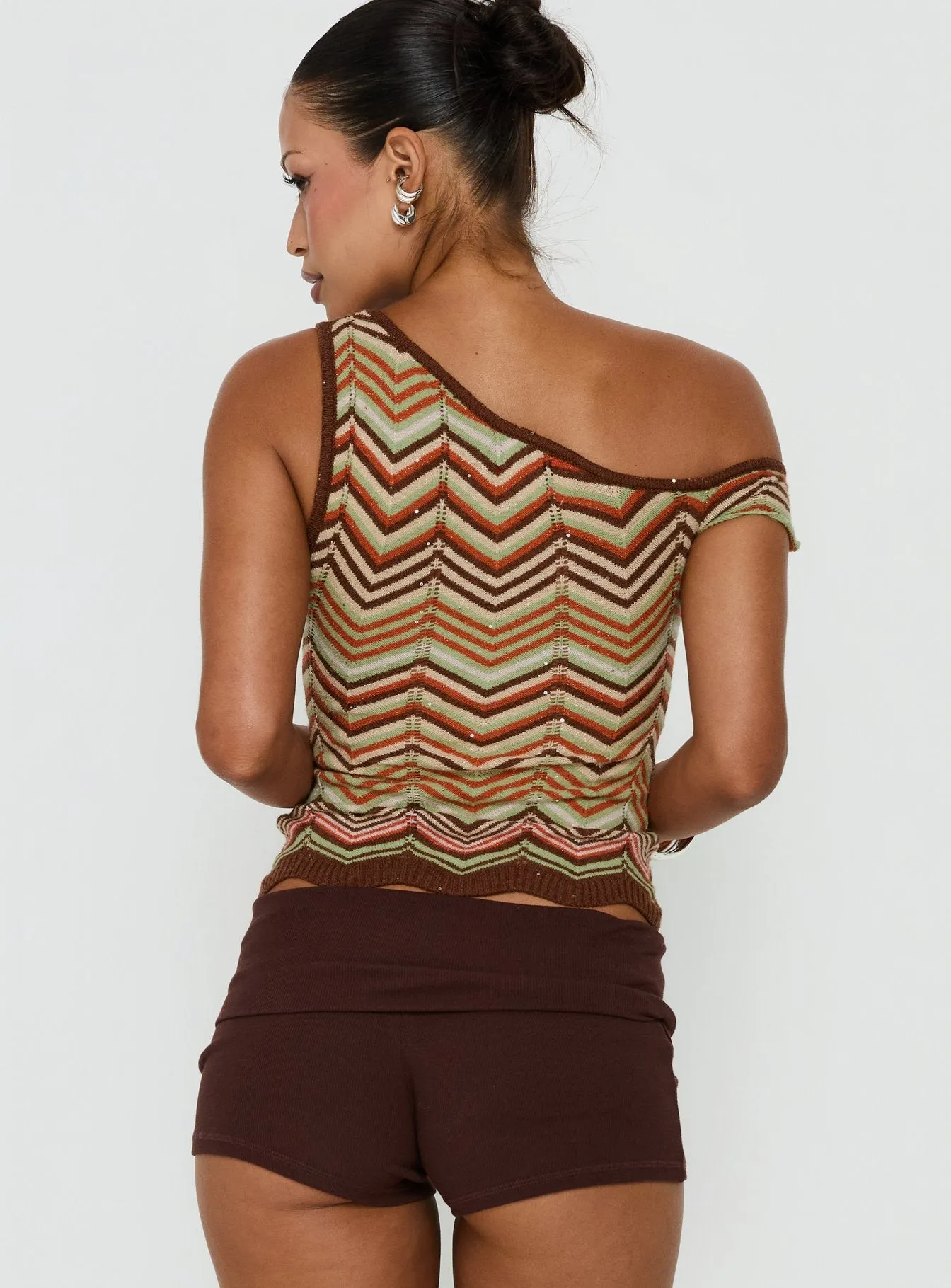 Aisling Off Shoulder Top Multi sold by Princess Polly product image thumbnail 4