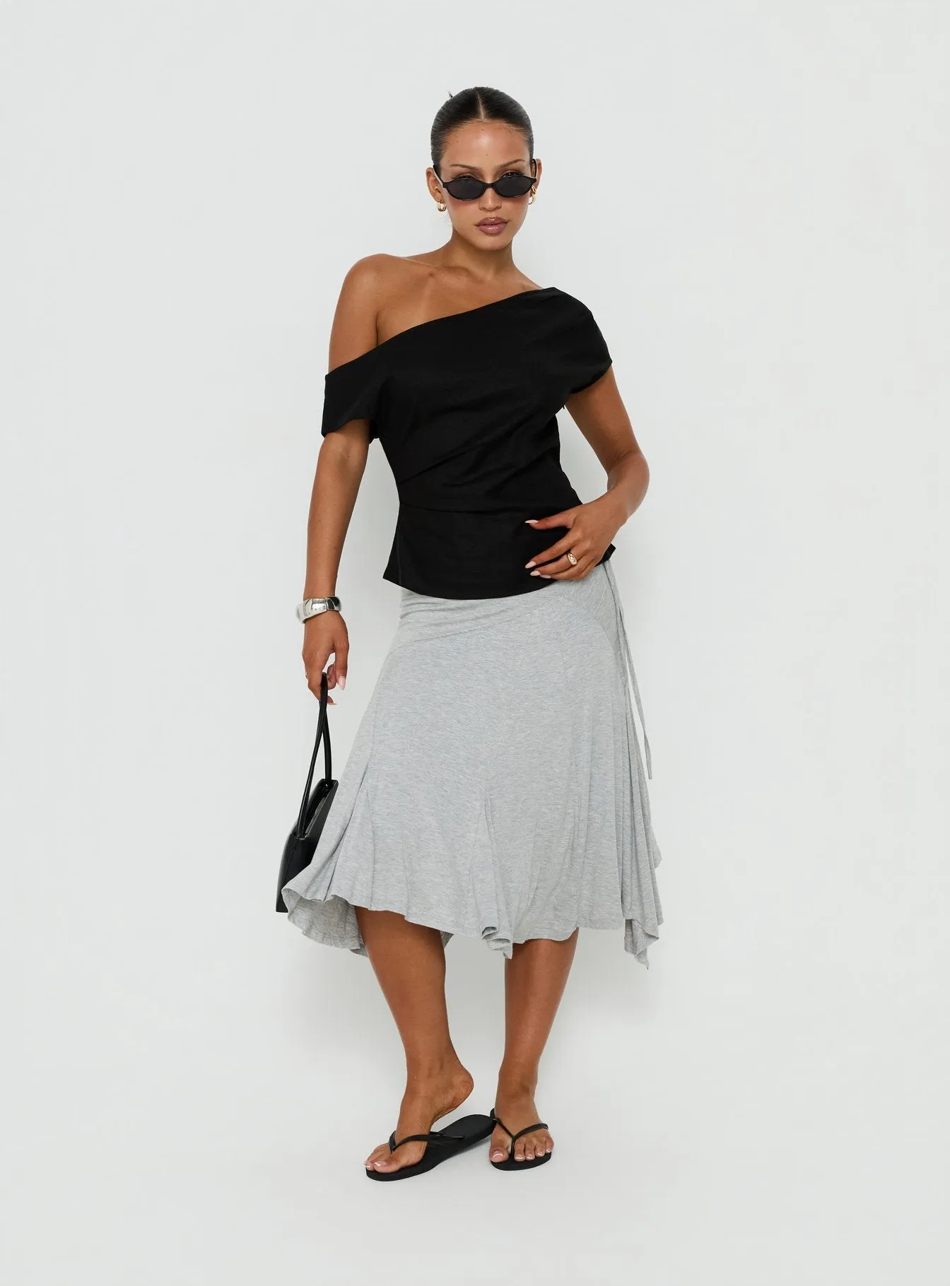 Seasons Change Relaxed Off Shoulder Top Black sold by Princess Polly product image thumbnail 2
