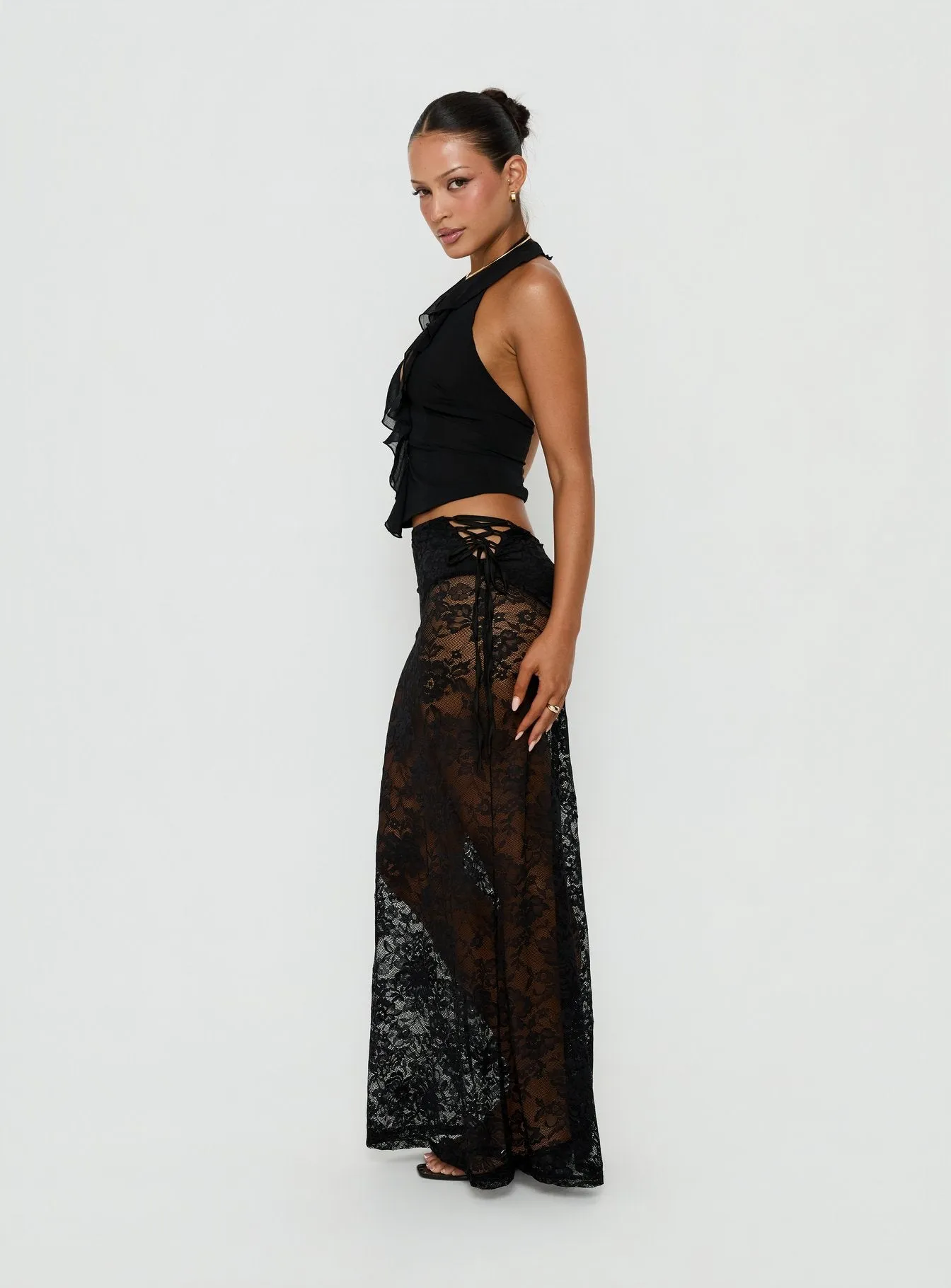 Marenya Lace Maxi Skirt Black sold by Princess Polly product image thumbnail 3