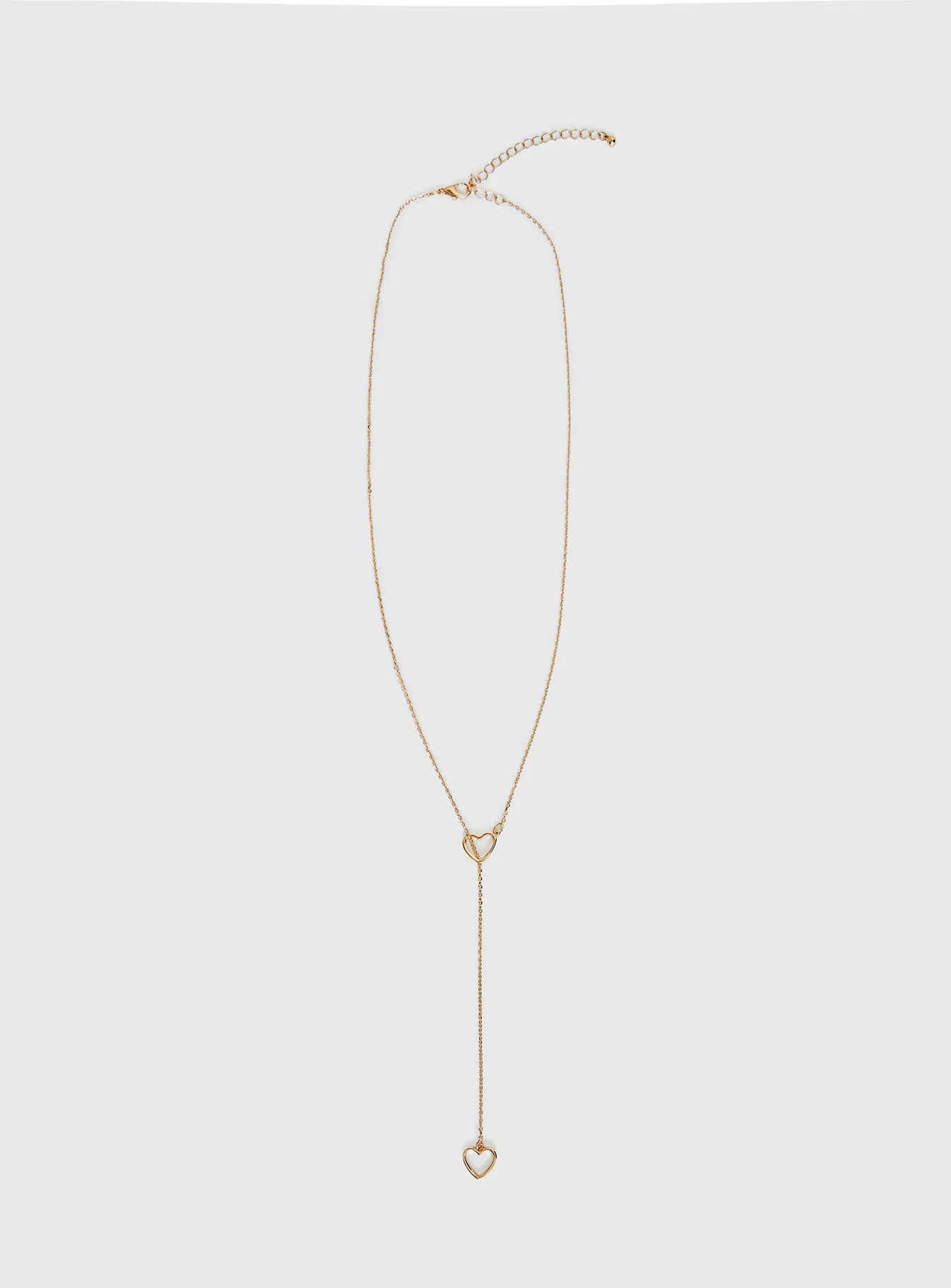 Velvet Chaos Y Heart Necklace Gold sold by Princess Polly product image thumbnail 2